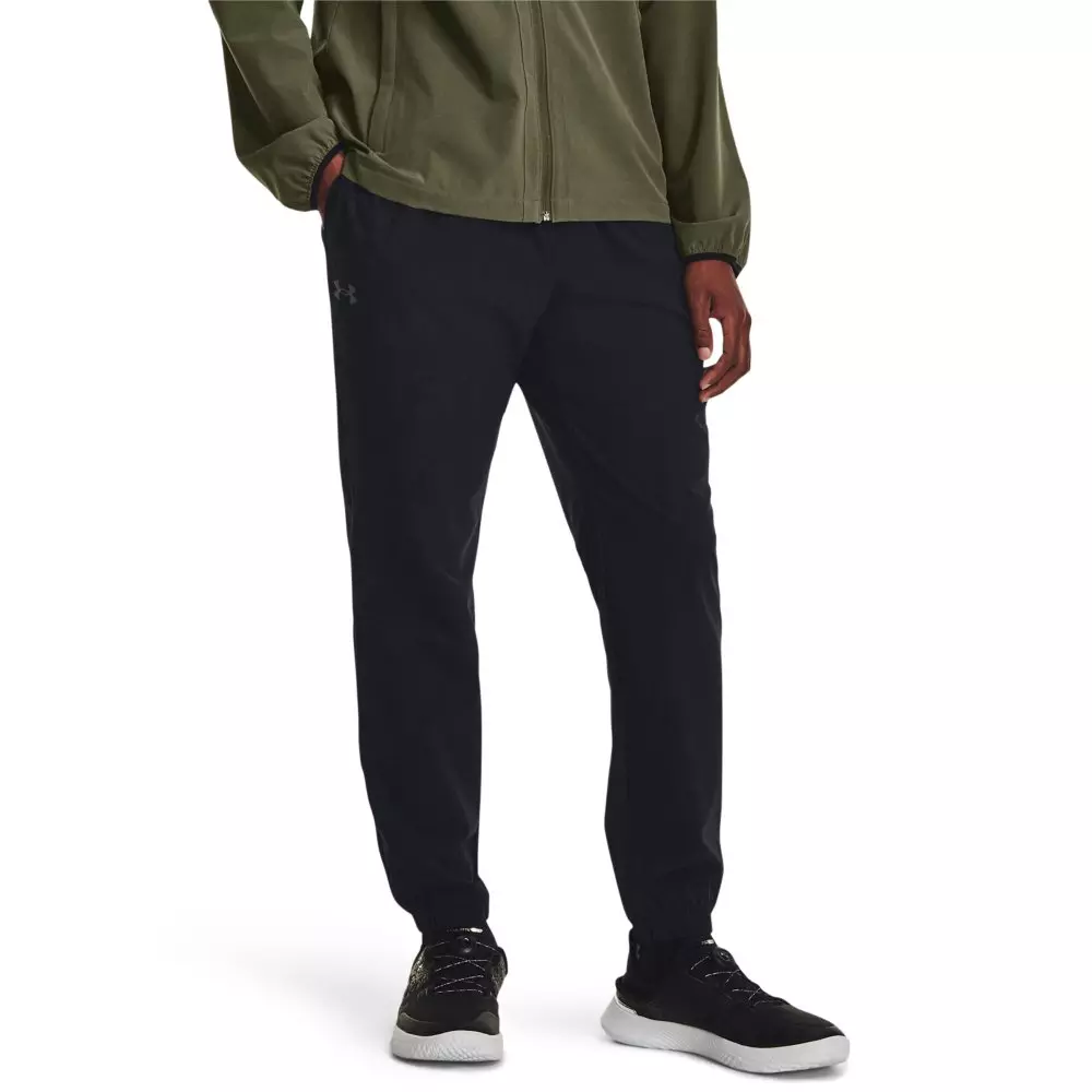 Under Armour Men's Stretch Woven Printed Joggers - BLACK/GREY