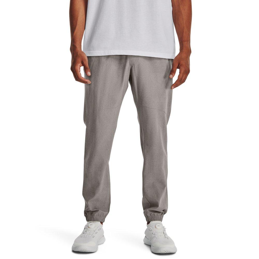 Under Armour Men's Stretch Woven Printed Joggers - GREY/BLACK Thumbnail View 1