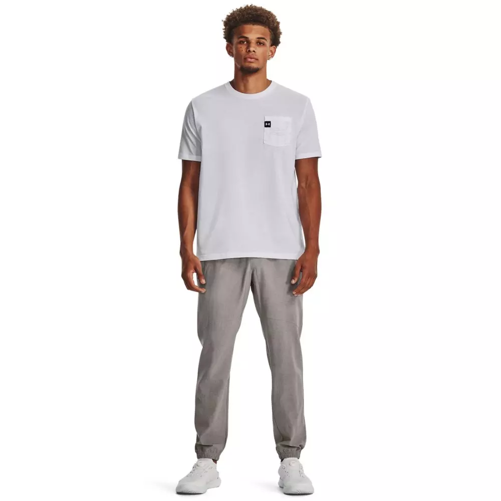 Under Armour Men's Stretch Woven Printed Joggers - GREY/BLACK