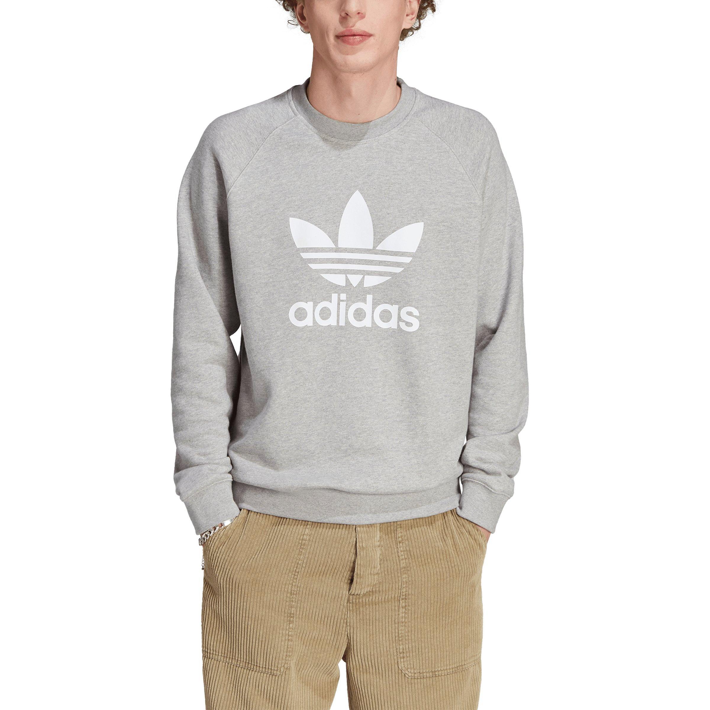 Grey adidas best sale crew neck