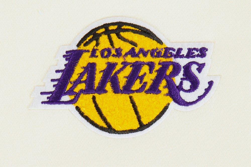 Pro Standard Big Girls' NBA Los Angeles Lakers Retro Classic Rib Fleece PO Hoodie -White/Purple - WHITE/PURPLE Thumbnail View 3