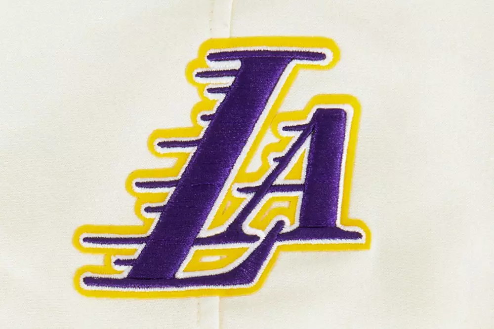 Pro Standard Big Girls' NBA Los Angeles Lakers Retro Rib Fleece Pull Over Hoodie - White/Purple - WHITE/PURPLE