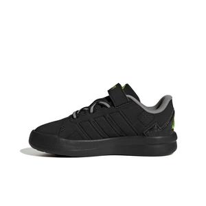 adidas Minecraft Lightorama Court "Core Black/Ftwr White/Ch Solid Grey" Preschool Boys' Shoe - BLACK/WHITE/GREY
