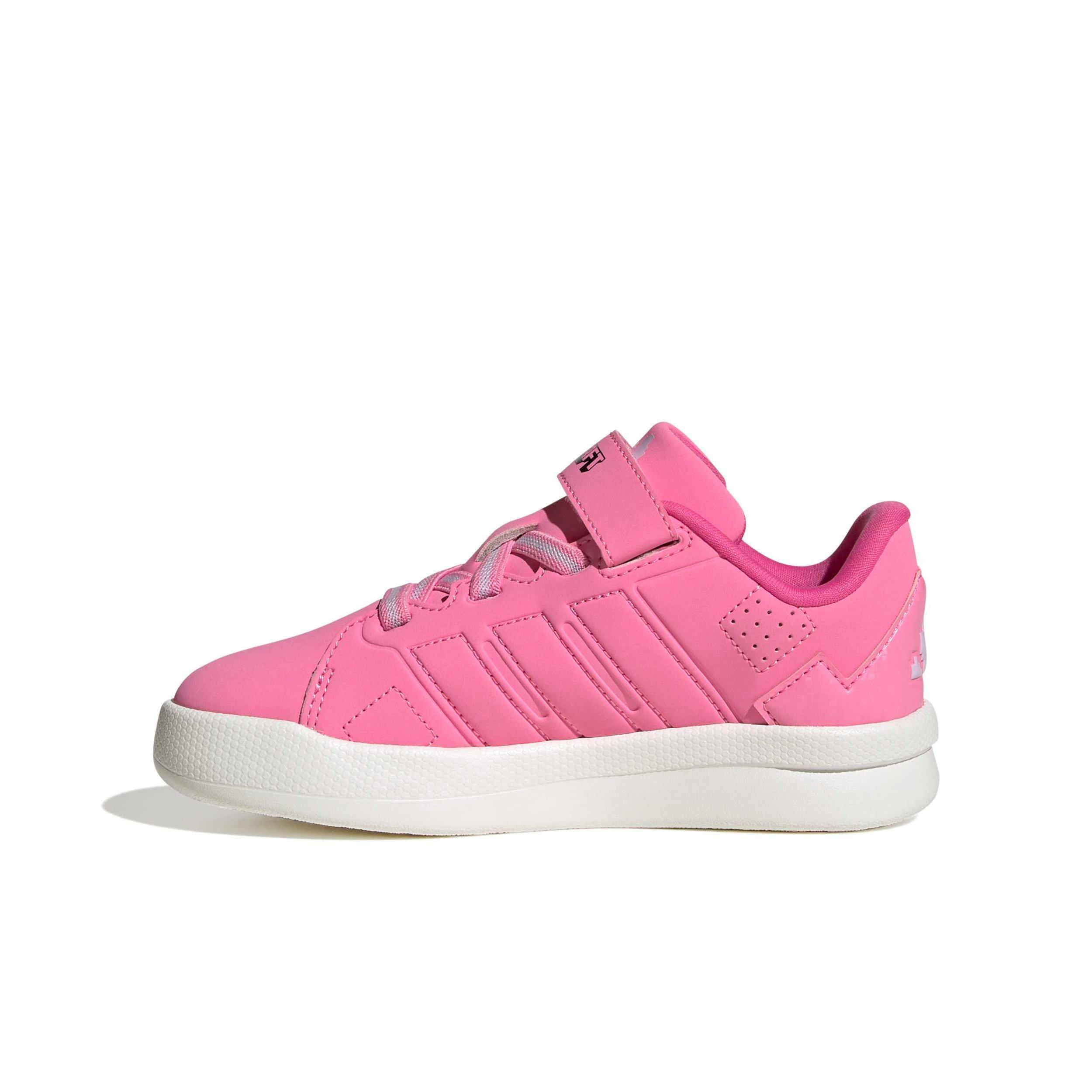 adidas Minecraft Lightorama Court "Bliss Pink/Pulse Magenta/Ice Lavender" Preschool Girls' Shoe - PINK/MAGENTA/LAVENDER