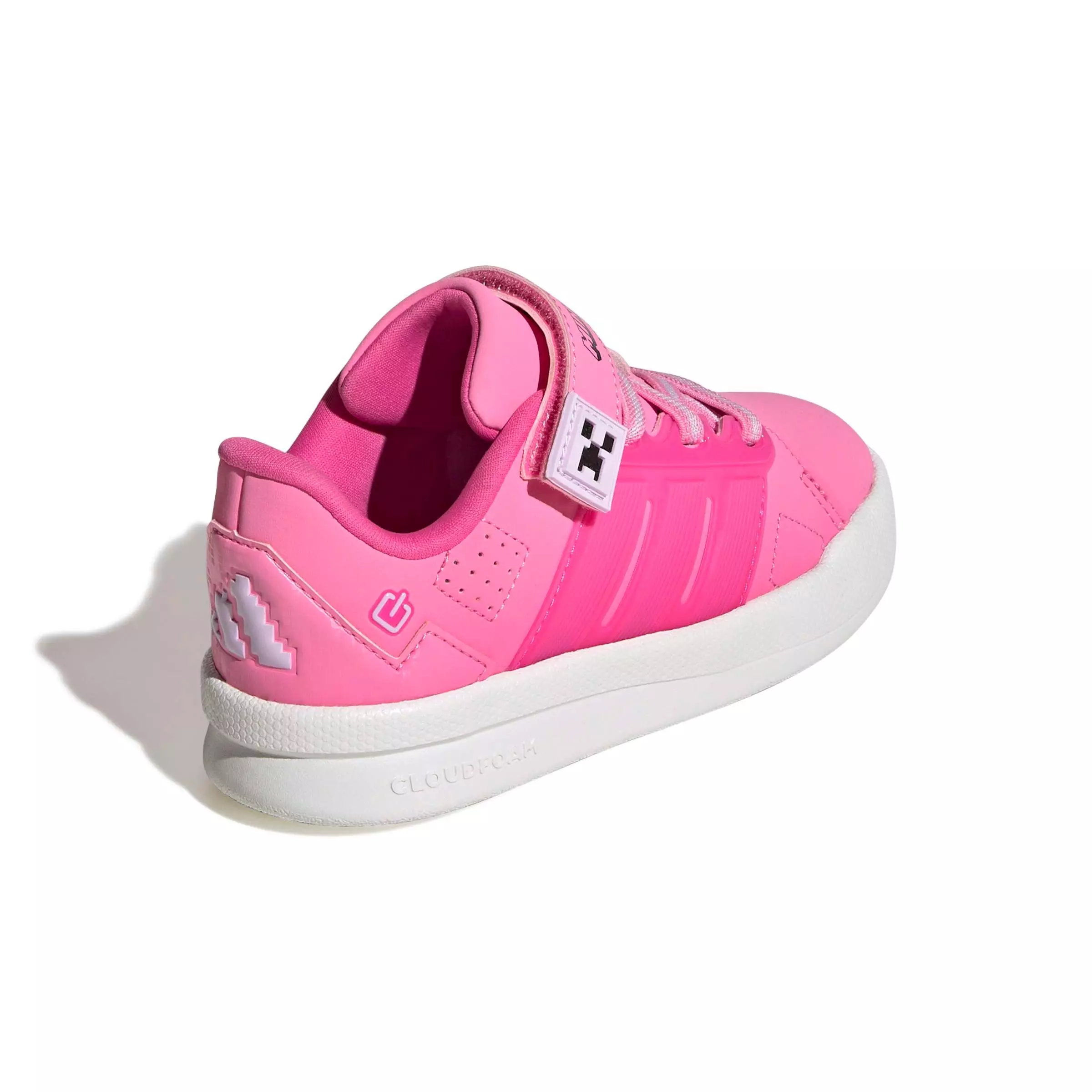 adidas Minecraft Lightorama Court "Bliss Pink/Pulse Magenta/Ice Lavender" Preschool Girls' Shoe - PINK/MAGENTA/LAVENDER