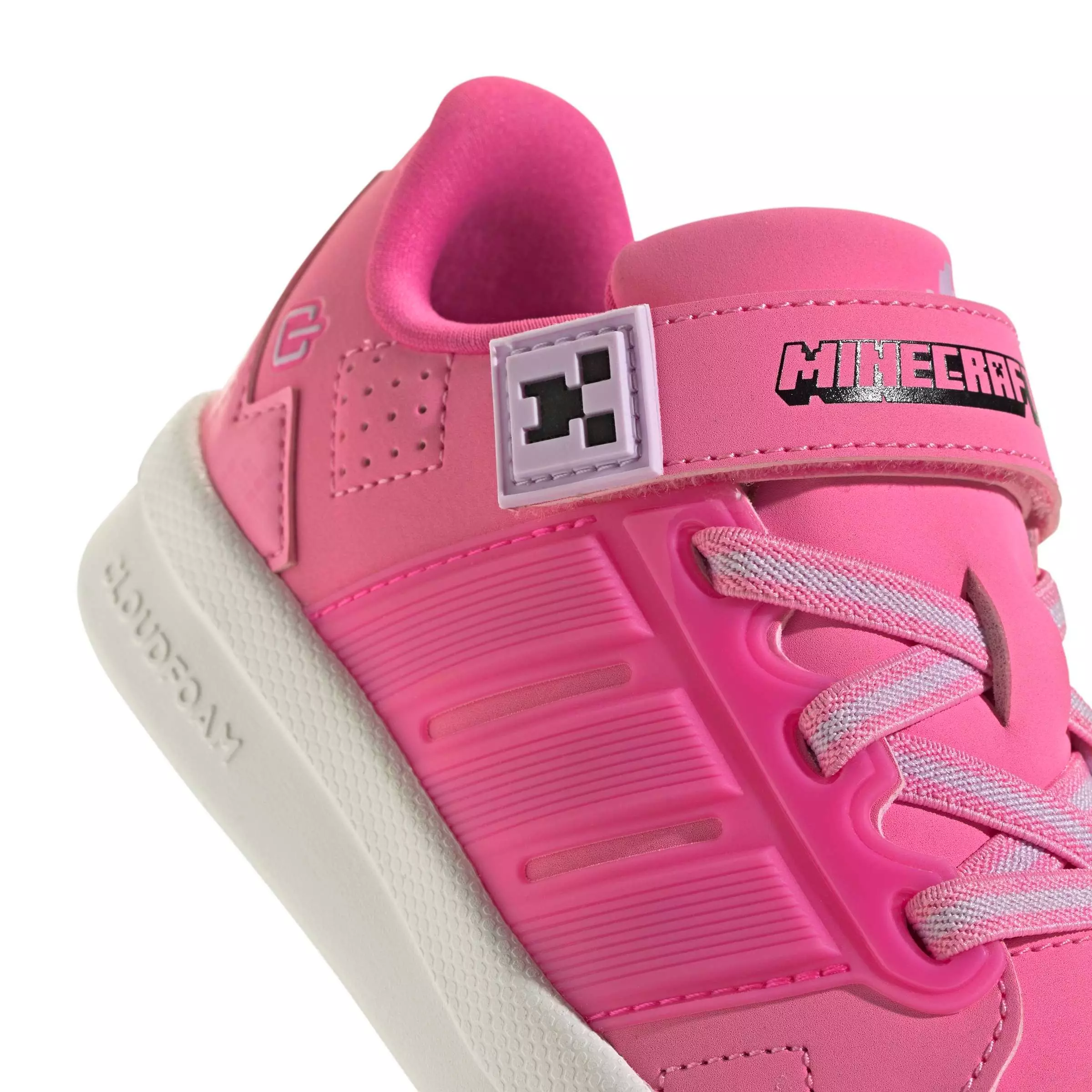 adidas Minecraft Lightorama Court "Bliss Pink/Pulse Magenta/Ice Lavender" Preschool Girls' Shoe - PINK/MAGENTA/LAVENDER