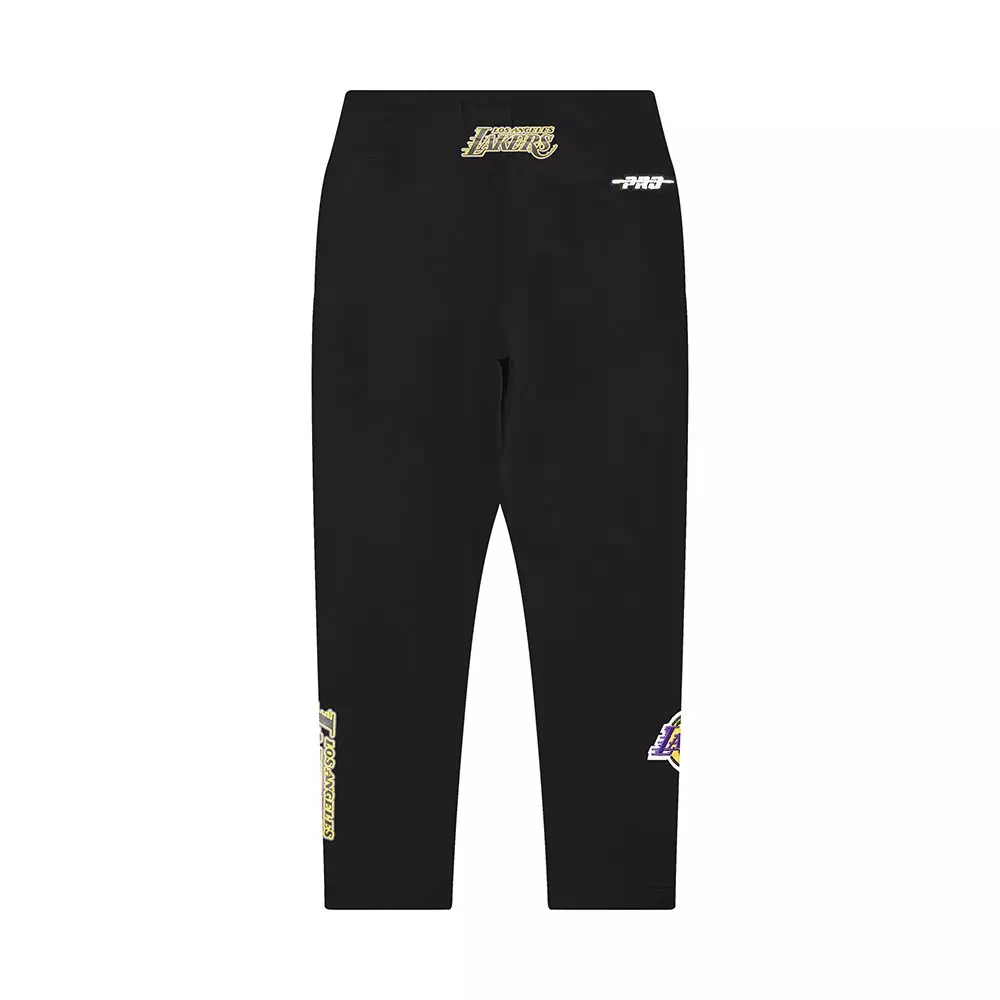 Pro Standard NBA Los Angeles Lakers​ Classic Big Girls'​ Rib Fleece Sweatpants -Black - BLACK