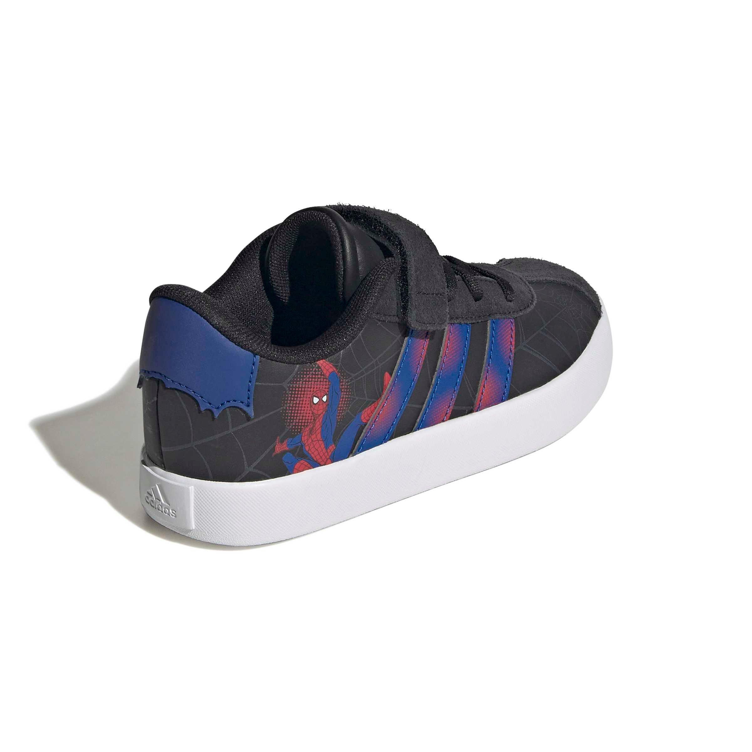 adidas Marvel Spider-Man VL Court 3.0 "Core Black/Team Royal Blue/Violet" Preschool Boys' Shoe - BLACK/ROYAL/VIOLET