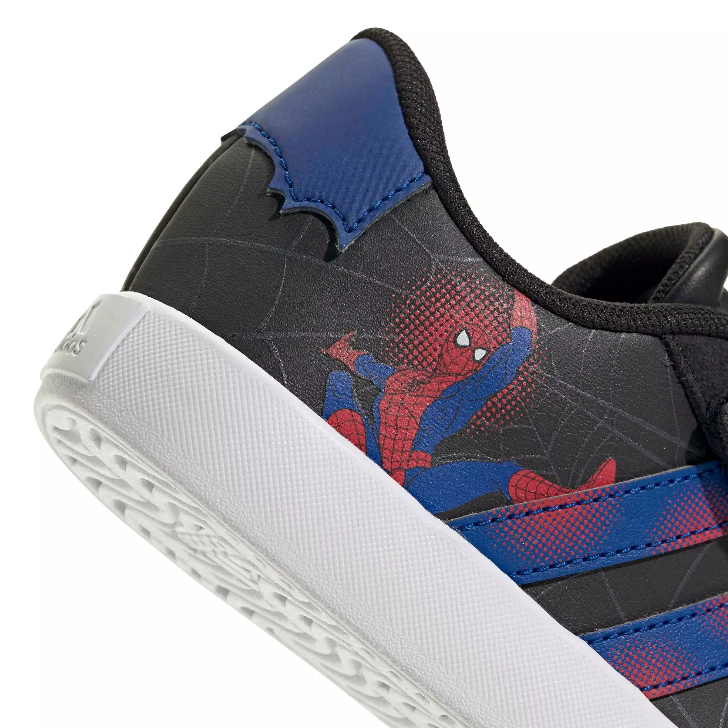 adidas Marvel Spider-Man VL Court 3.0 "Core Black/Team Royal Blue/Violet" Preschool Boys' Shoe - BLACK/ROYAL/VIOLET