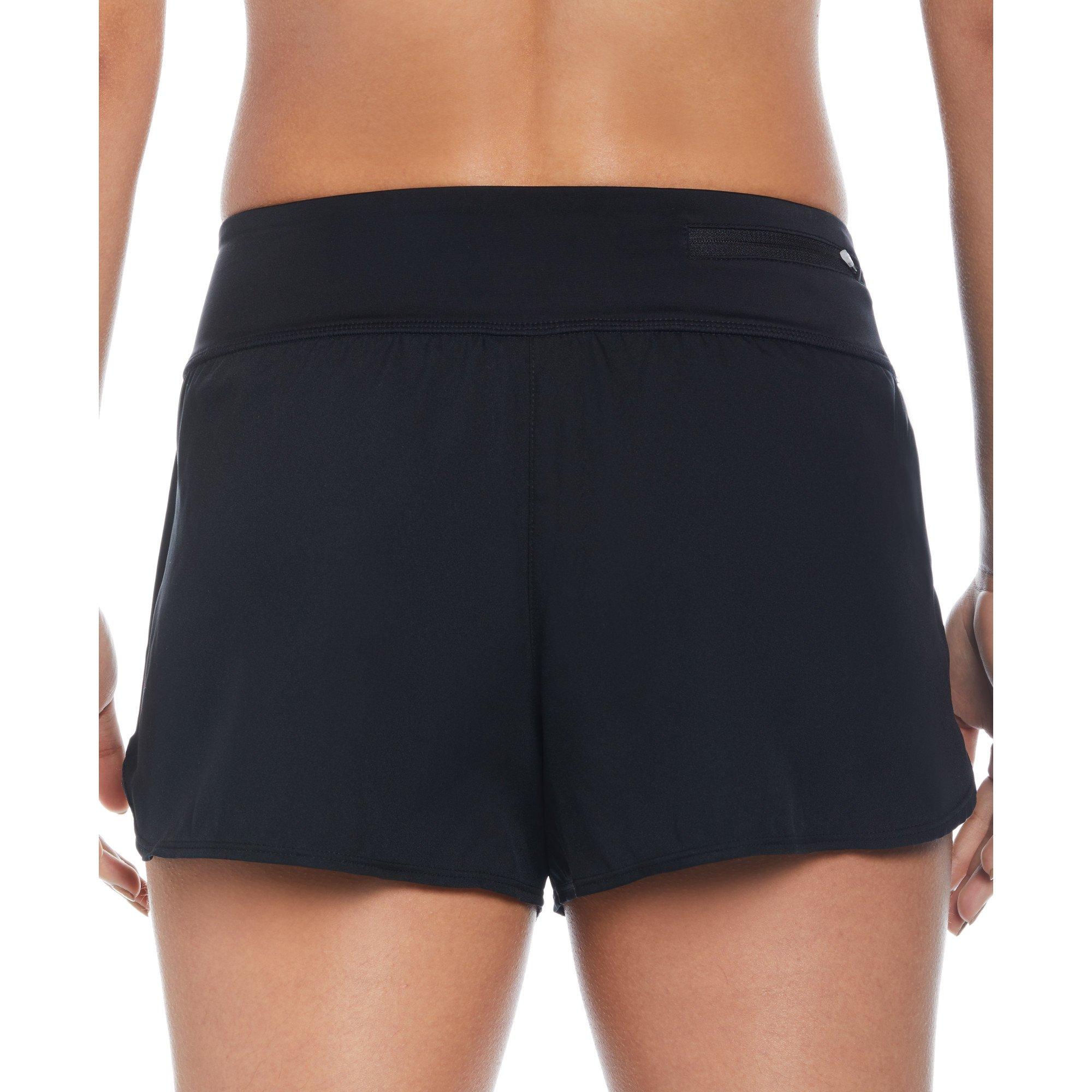 Nike Women's Solid Element Swimming Boardshorts - BLACK Thumbnail View 2