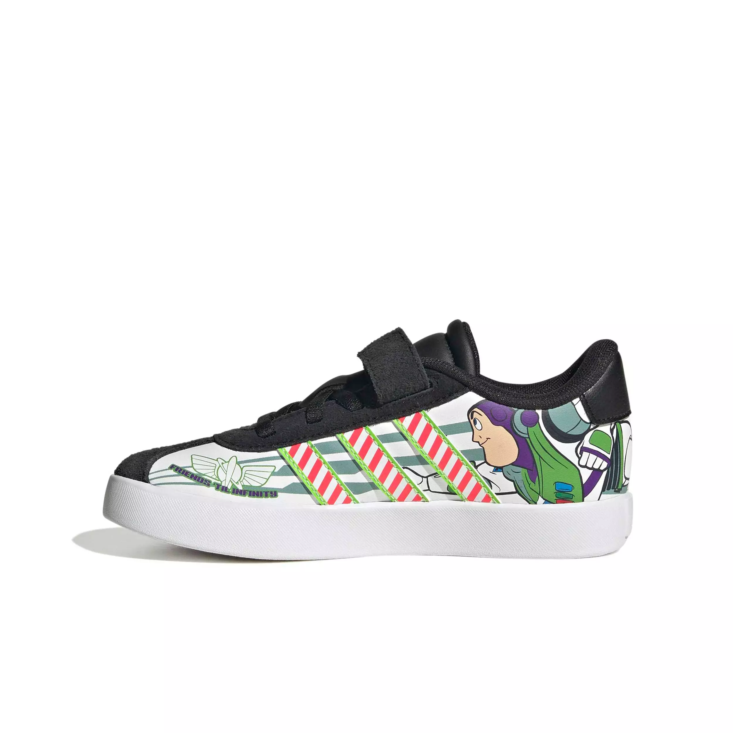 adidas Pixar Toy Story VL Court 3.0 "Ftwr White/Ftwr White/Core Black" Preschool Boys' Shoe - WHITE/WHITE/BLACK