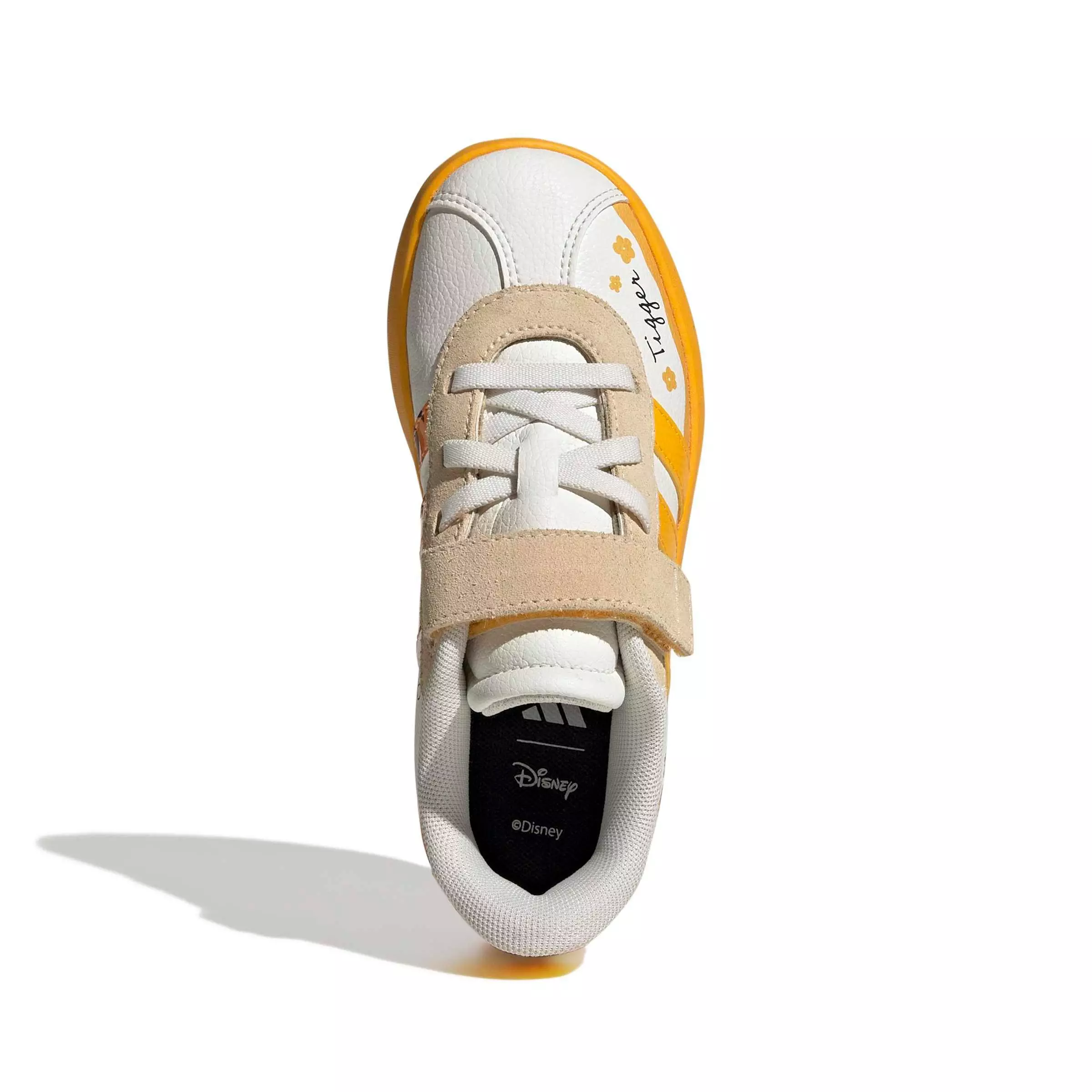adidas Disney VL Court 3.0 "Off White/Crew Yellow/Core Black" Preschool Boys' Shoe - OFF WHITE/YELLOW/BLACK