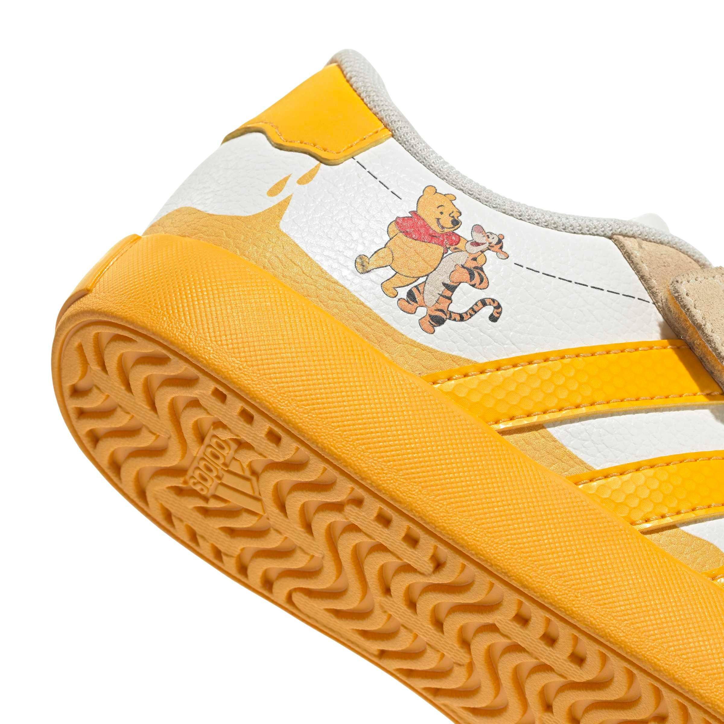 adidas Disney VL Court 3.0 "Off White/Crew Yellow/Core Black" Preschool Boys' Shoe - OFF WHITE/YELLOW/BLACK