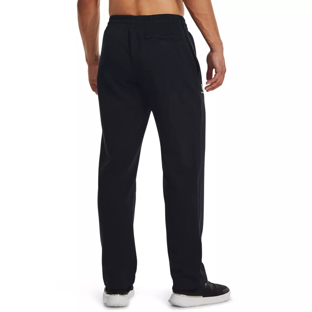Under Armour Men's Essential Fleece Pants - BLACK/WHITE