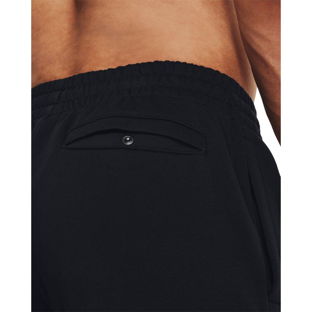 Under Armour Men's Essential Fleece Pants - BLACK/WHITE Thumbnail View 3