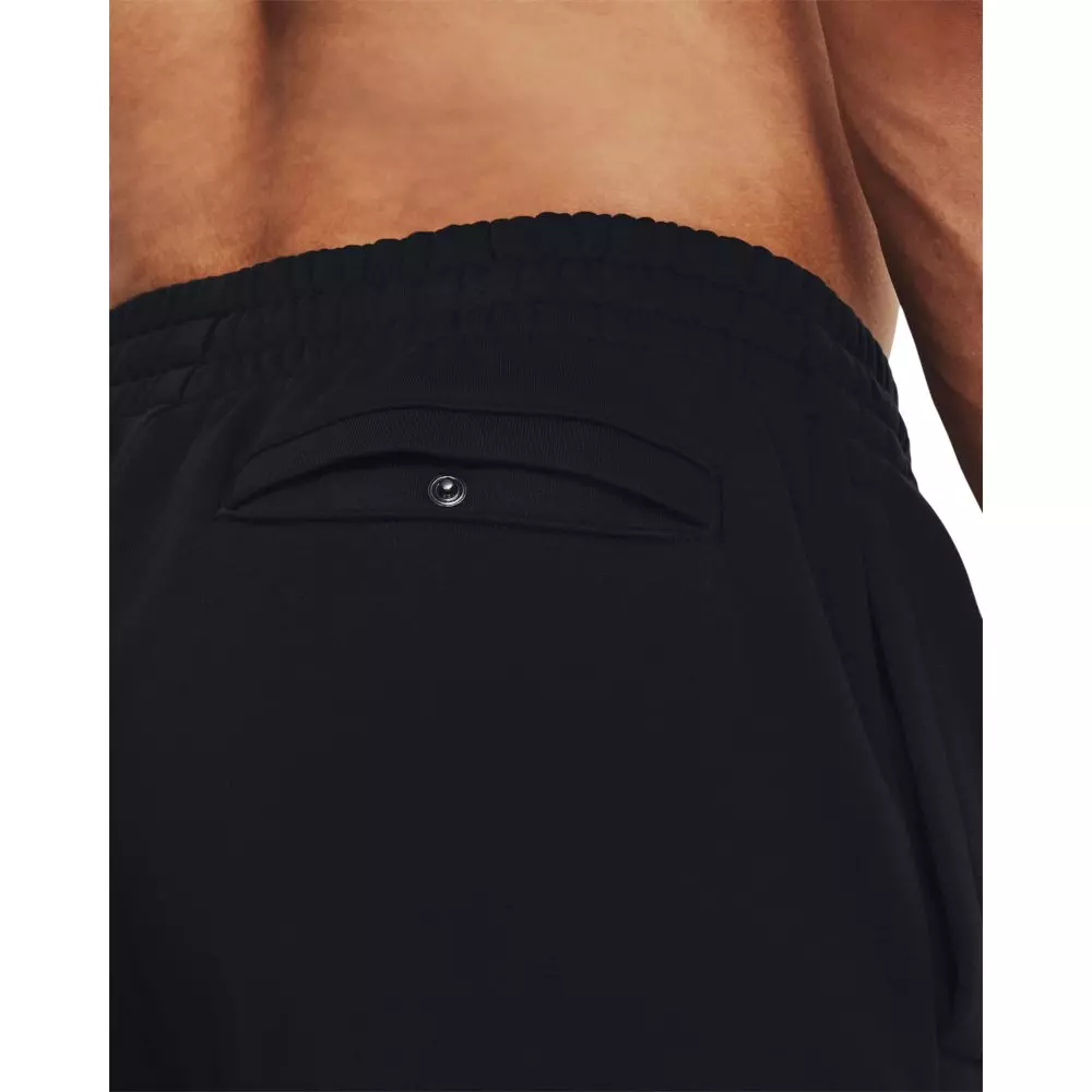 Under Armour Men's Essential Fleece Pants - BLACK/WHITE