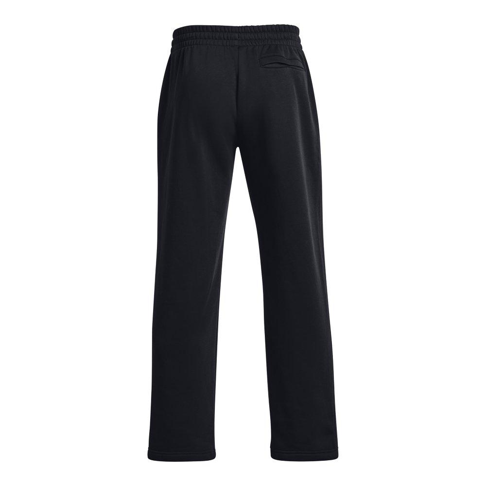 Under Armour Men's Essential Fleece Pants - BLACK/WHITE Thumbnail View 6