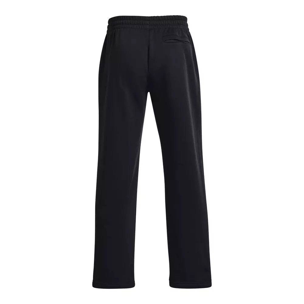 Under Armour Men's Essential Fleece Pants - BLACK/WHITE