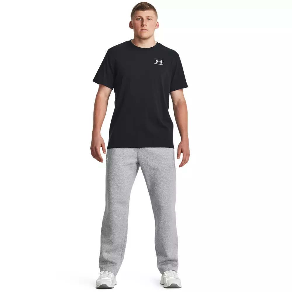 Under Armour Men's Essential Fleece Pants - GREY/WHITE