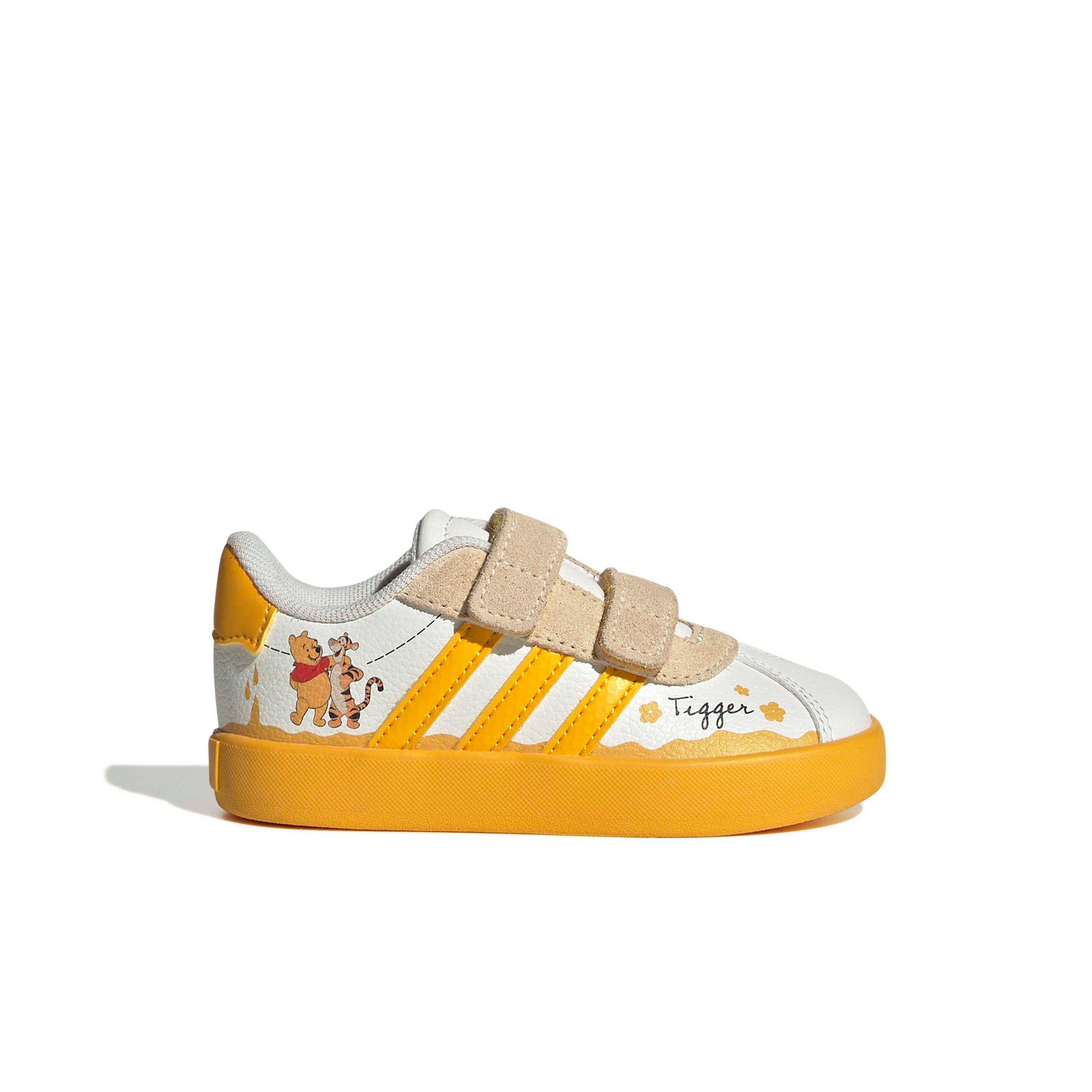 adidas Disney VL Court 3.0 "Off White/Crew Yellow/Core Black" Infant Boys' Shoe - OFF WHITE/YELLOW/BLACK