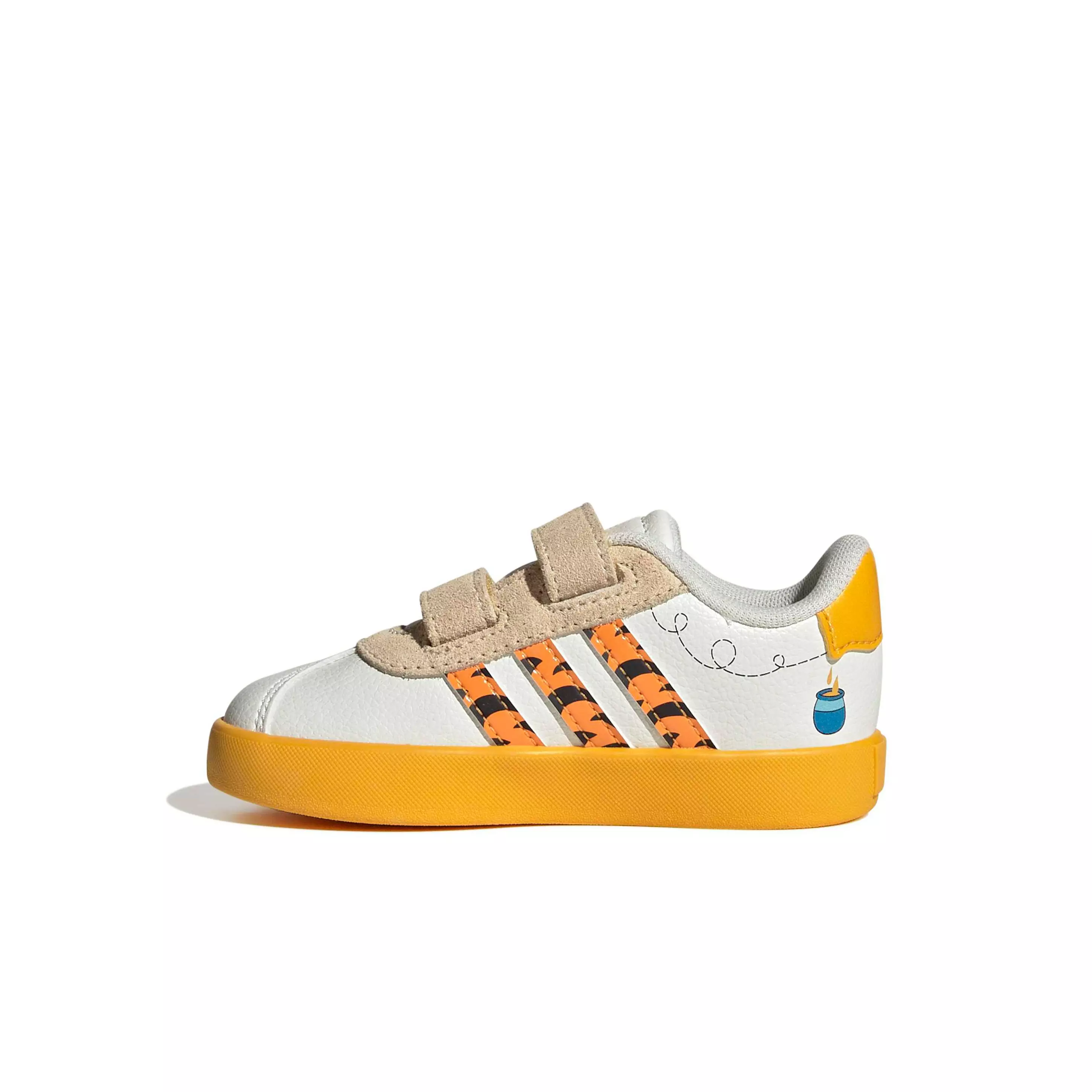 adidas Disney VL Court 3.0 "Off White/Crew Yellow/Core Black" Infant Boys' Shoe - OFF WHITE/YELLOW/BLACK