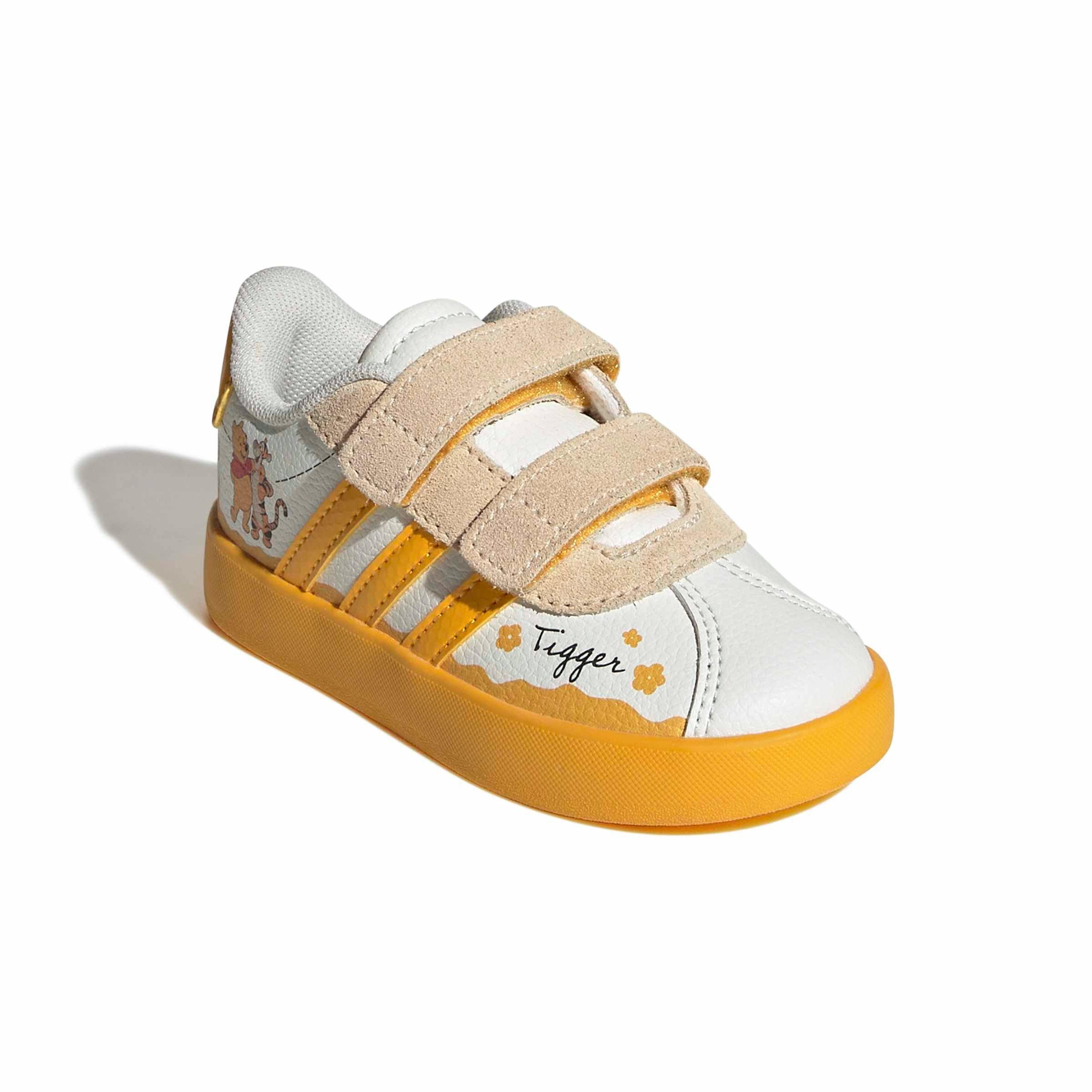 adidas Disney VL Court 3.0 "Off White/Crew Yellow/Core Black" Infant Boys' Shoe - OFF WHITE/YELLOW/BLACK