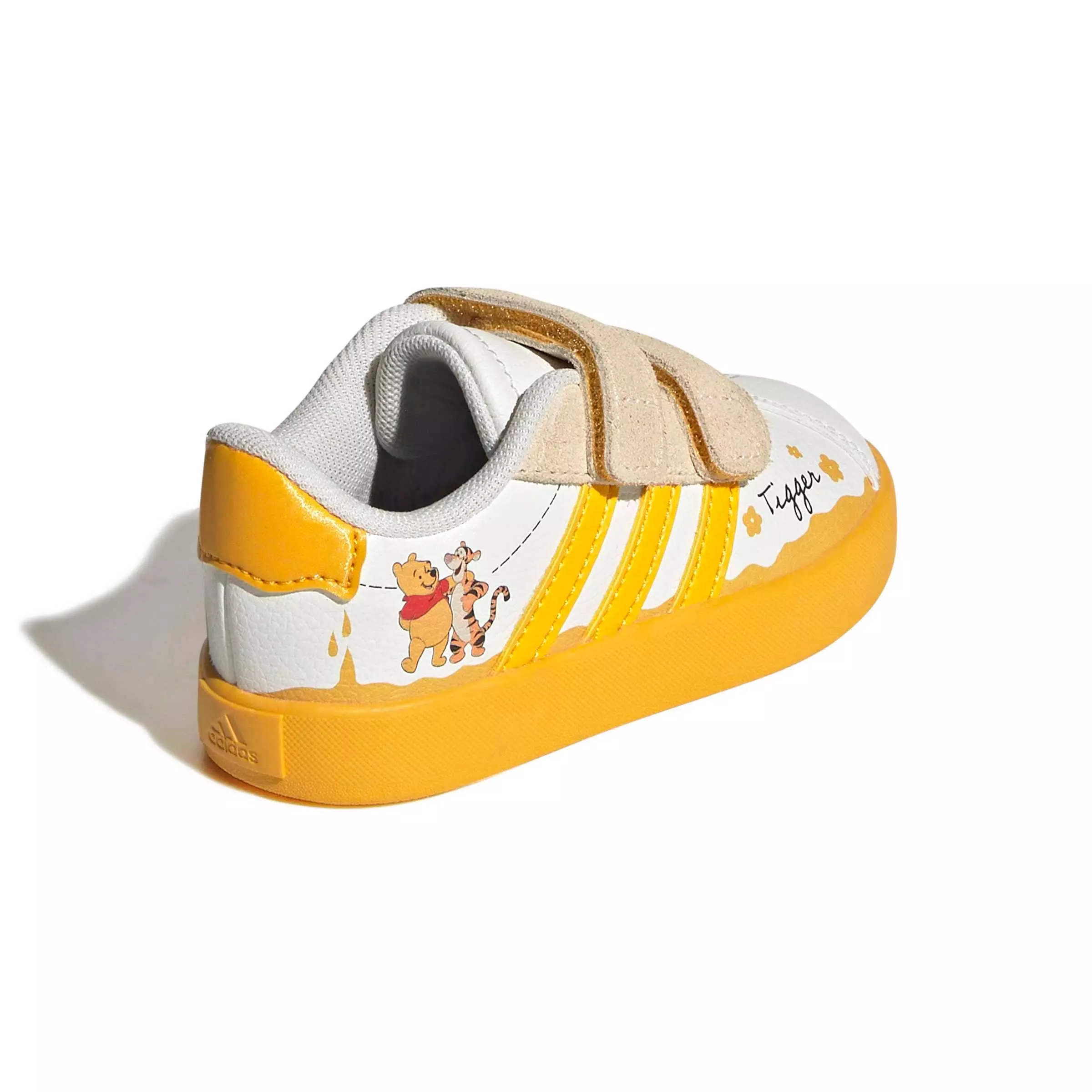 adidas Disney VL Court 3.0 "Off White/Crew Yellow/Core Black" Infant Boys' Shoe - OFF WHITE/YELLOW/BLACK
