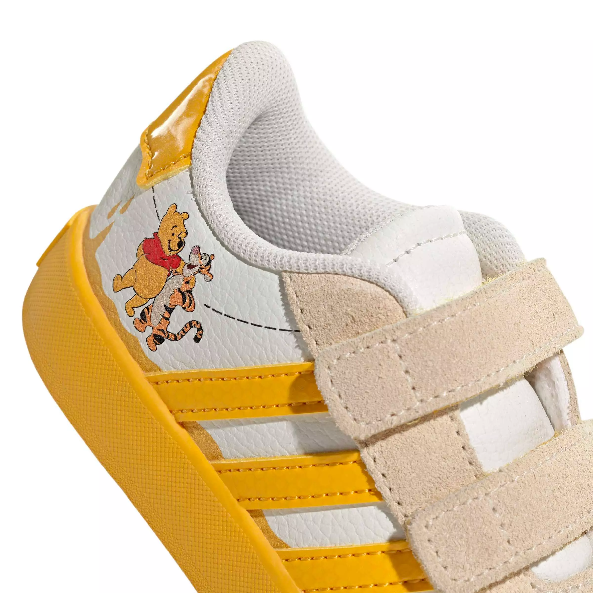 adidas Disney VL Court 3.0 "Off White/Crew Yellow/Core Black" Infant Boys' Shoe - OFF WHITE/YELLOW/BLACK