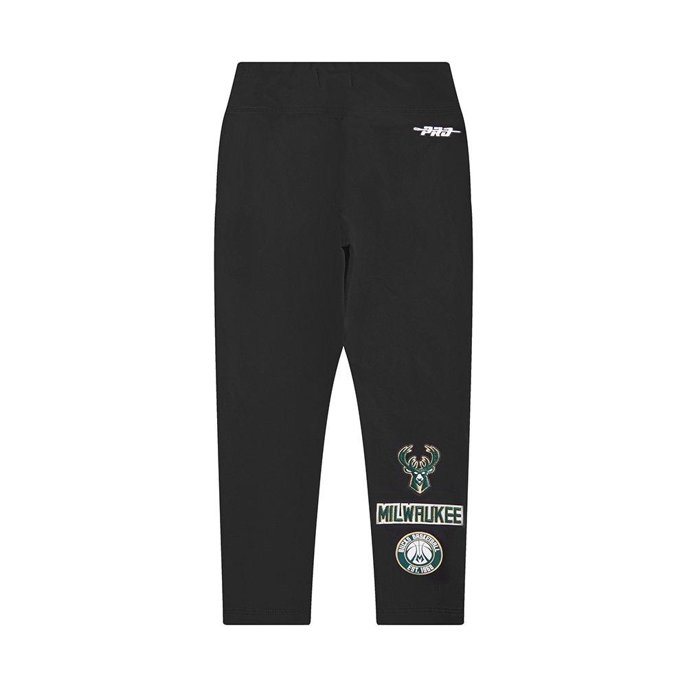 Pro Standard Little Girls' NBA Milwaukee Bucks Retro Classic Leggings - Black - BLACK Thumbnail View 2