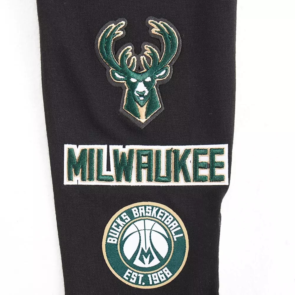 Pro Standard Little Girls' NBA Milwaukee Bucks Retro Classic Leggings - Black - BLACK