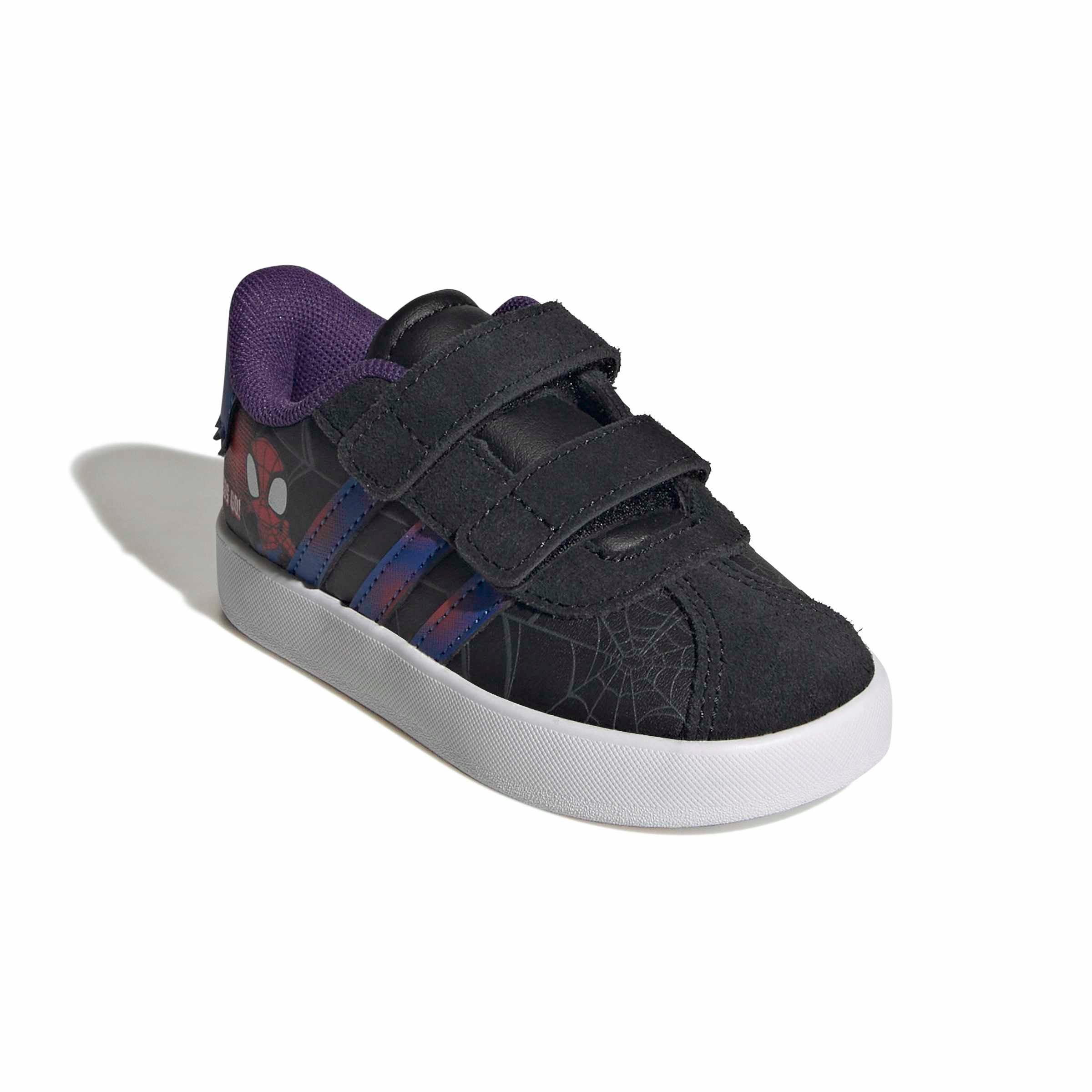 adidas Marvel Spider-Man VL Court 3.0 "Core Black/Team Royal Blue/Violet" Infant Boys' Shoe - BLACK/ROYAL/VIOLET