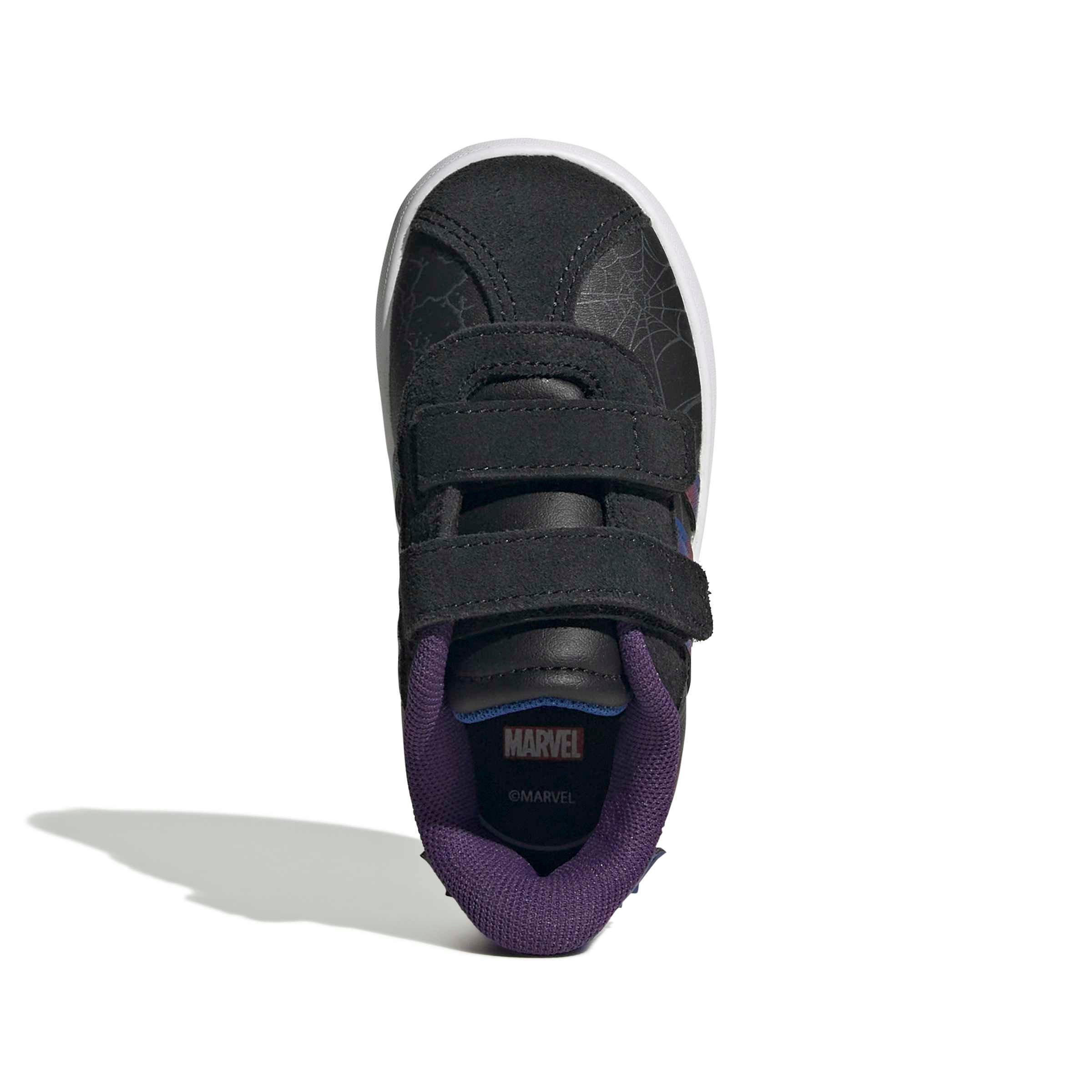 adidas Marvel Spider-Man VL Court 3.0 "Core Black/Team Royal Blue/Violet" Infant Boys' Shoe - BLACK/ROYAL/VIOLET