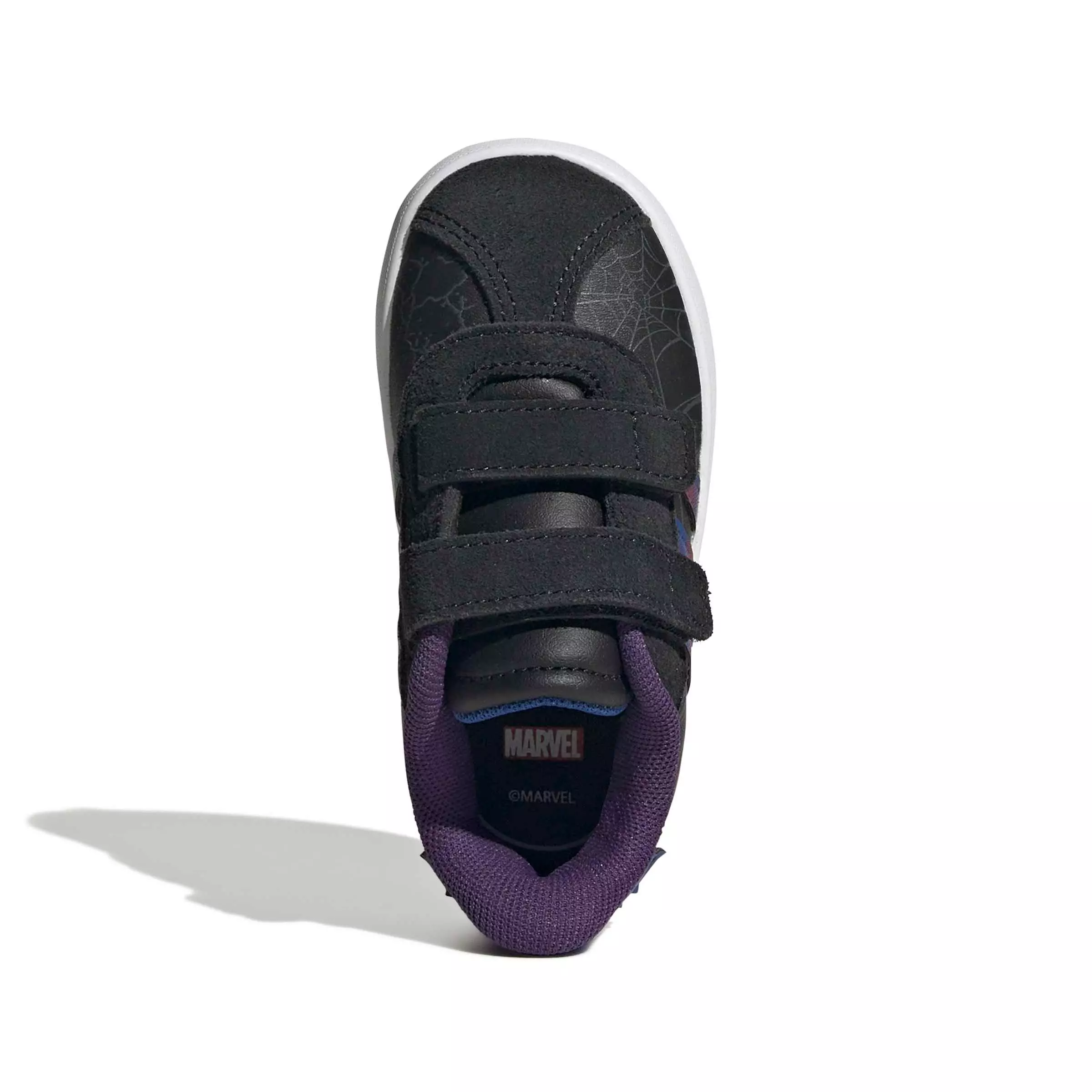 adidas Marvel Spider-Man VL Court 3.0 "Core Black/Team Royal Blue/Violet" Infant Boys' Shoe - BLACK/ROYAL/VIOLET