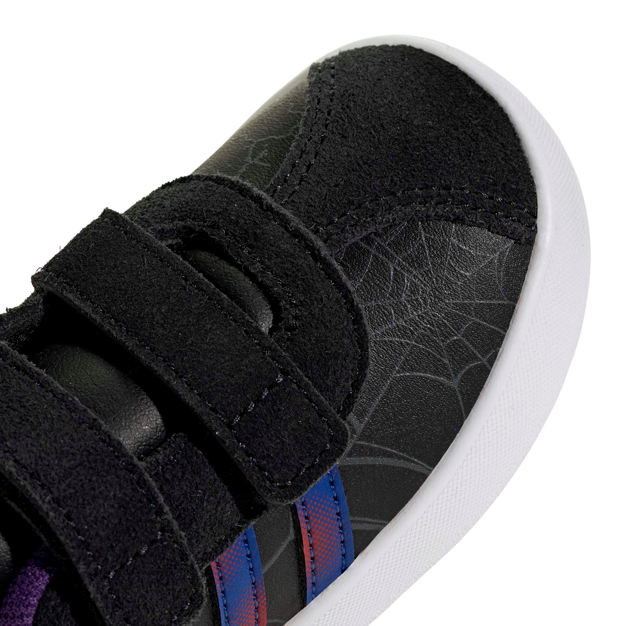 adidas Marvel Spider-Man VL Court 3.0 "Core Black/Team Royal Blue/Violet" Infant Boys' Shoe - BLACK/ROYAL/VIOLET