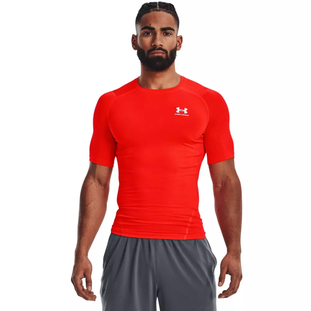 Under Armour Men's HeatGear Short Sleeve Compression Shirt - RED