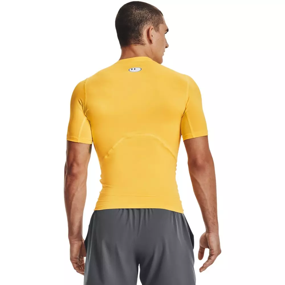 Under Armour Men's HeatGear Short Sleeve Compression Shirt - YELLOW