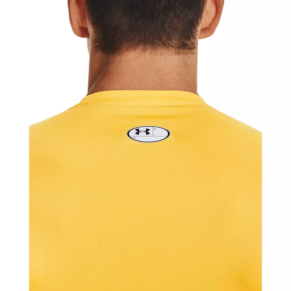 Under Armour Men's HeatGear Short Sleeve Compression Shirt - YELLOW
