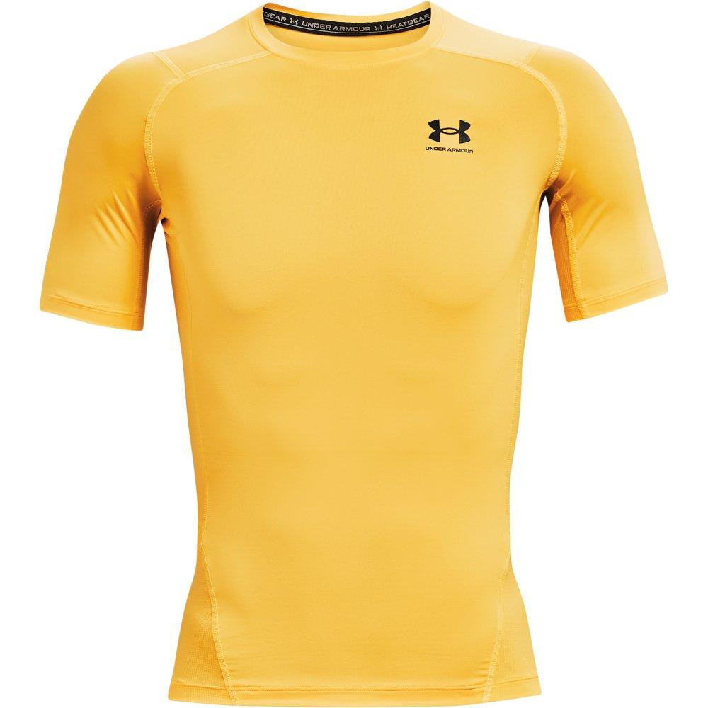 Under Armour Men's HeatGear Short Sleeve Compression Shirt - YELLOW Thumbnail View 5