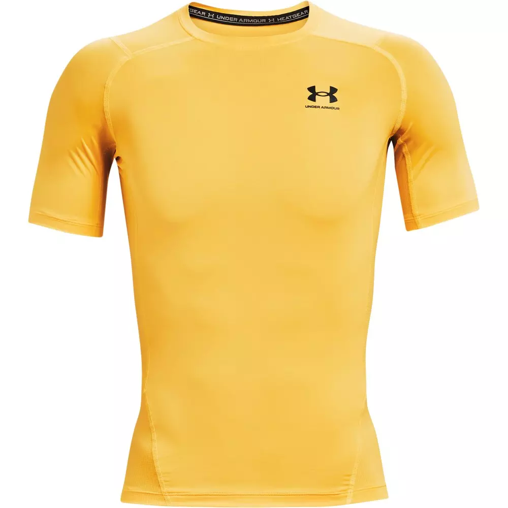 Under Armour Men's HeatGear Short Sleeve Compression Shirt - YELLOW