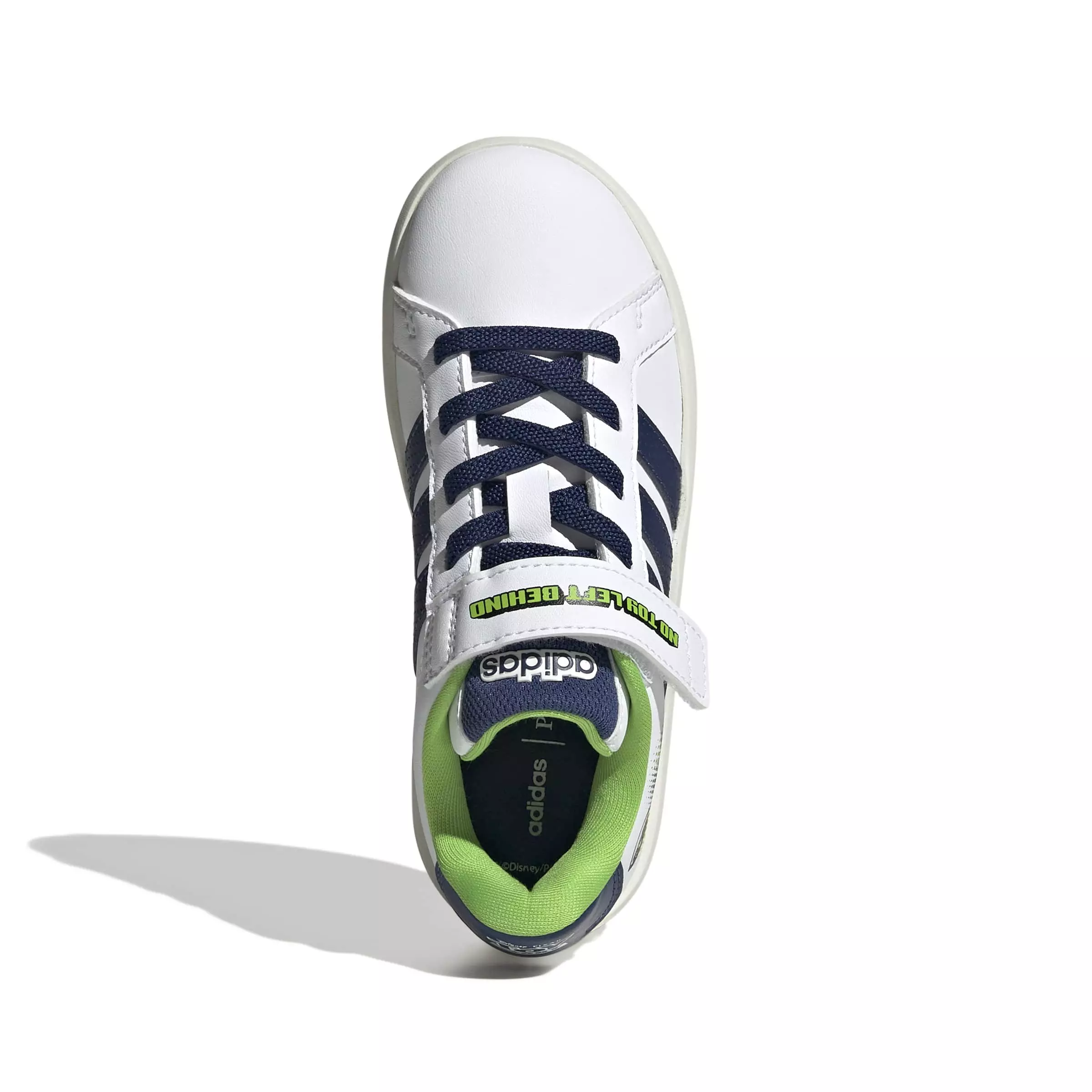 adidas Pixar Toy Story Grand Court "Ftwr White/Dark Blue/Off White" Preschool Boys' Shoe - WHITE/DK BLUE/OFF WHITE