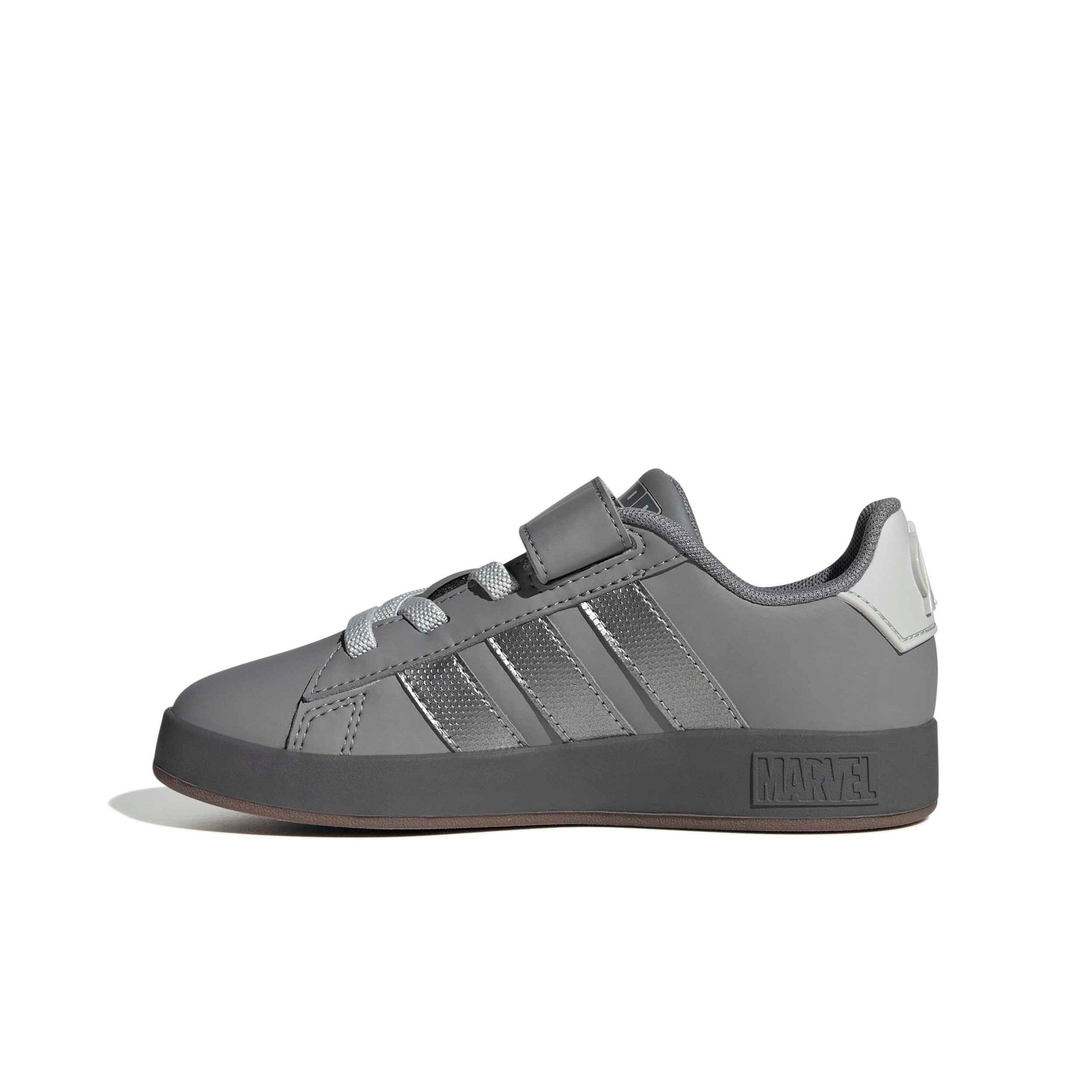 adidas Marvel Avengers Grand Court "Grey Three/Silver Metallic/Grey One" Preschool Boys' Shoe - GREY/SILVER/GREY