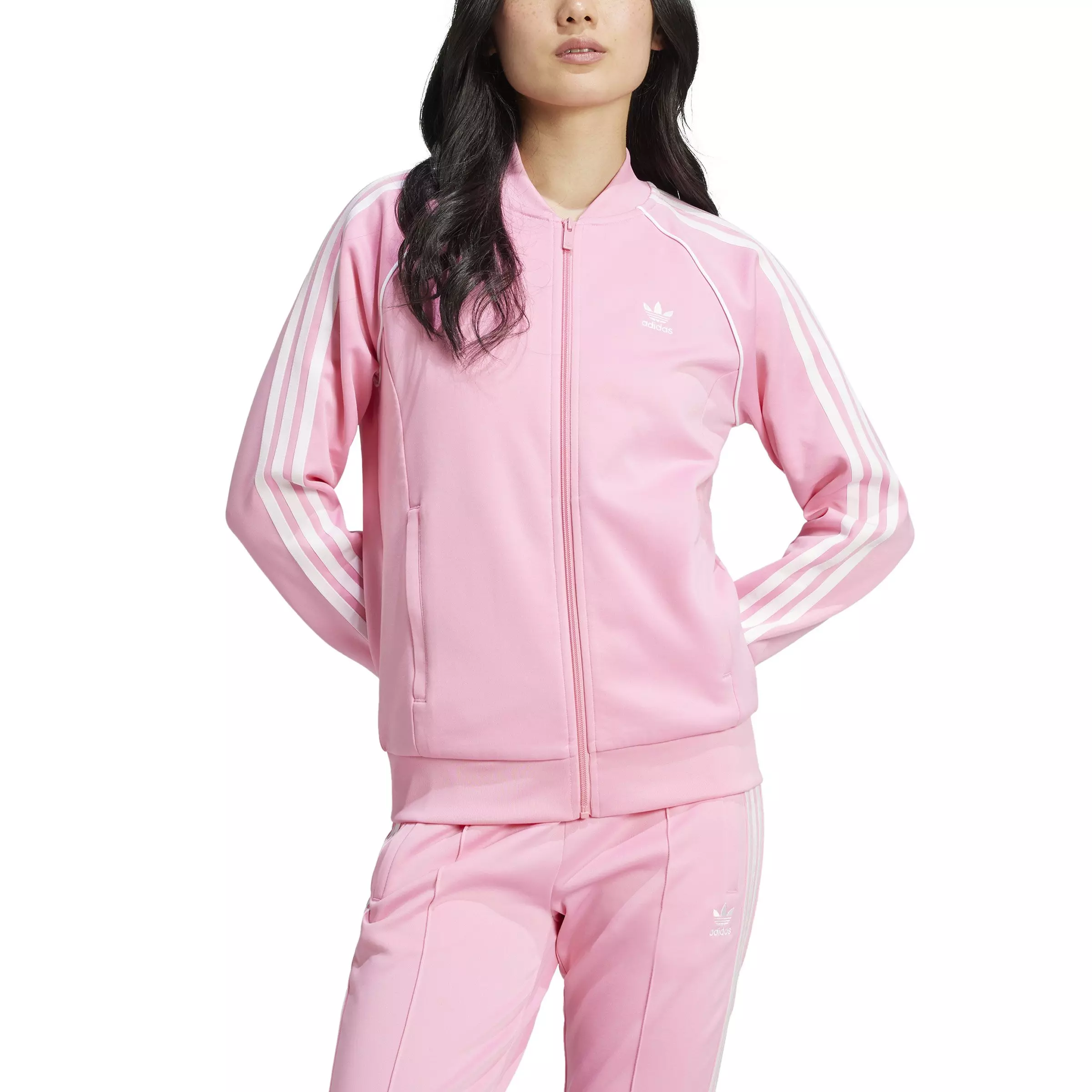 adidas Originals Women's Adicolor Classics SST Track Top-Pink - PINK