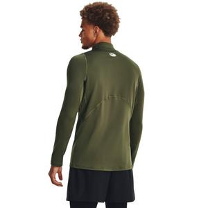 Under Armour Men's ColdGear Fitted Mock Neck Shirt - Green/Black