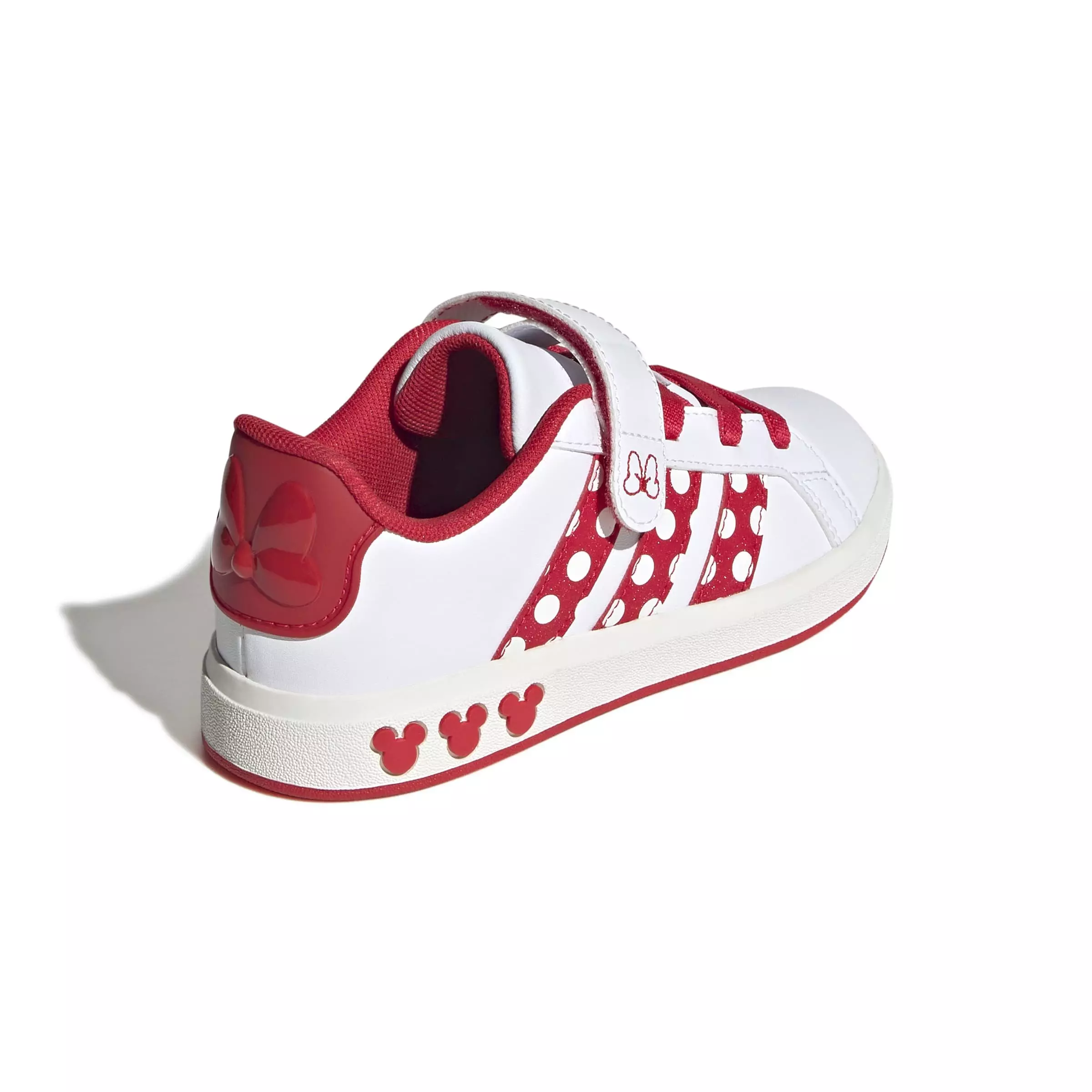 adidas Disney Minnie Mouse Grand Court "Ftwr White/Pure Ruby/Off White" Preschool Girls' Shoe - WHITE/RUBY/OFF WHITE
