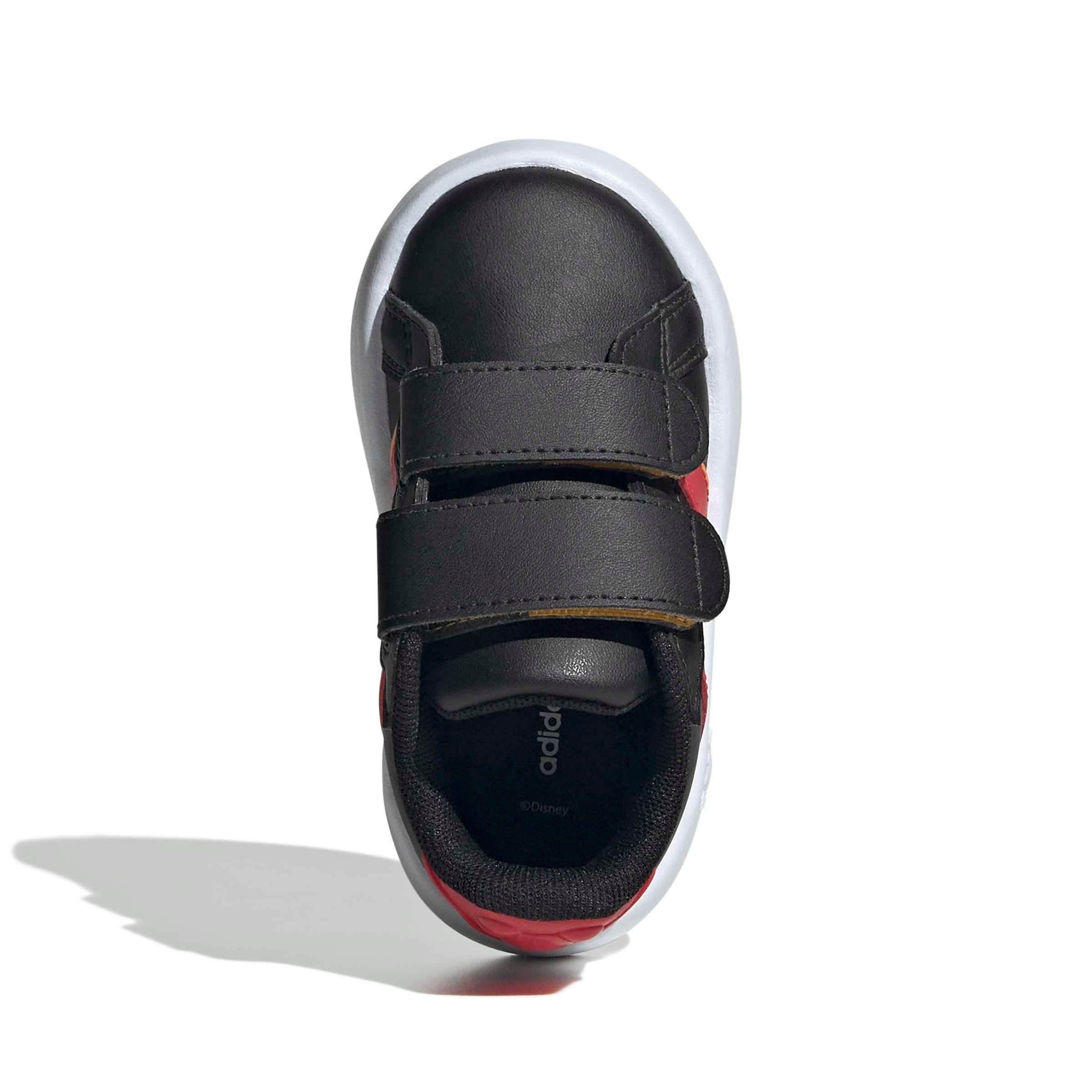 adidas Disney Mickey Mouse Grand Court "Core Black/Pure Ruby/Crew Yellow" Infant Boys' Shoe - BLACK/RUBY/YELLOW