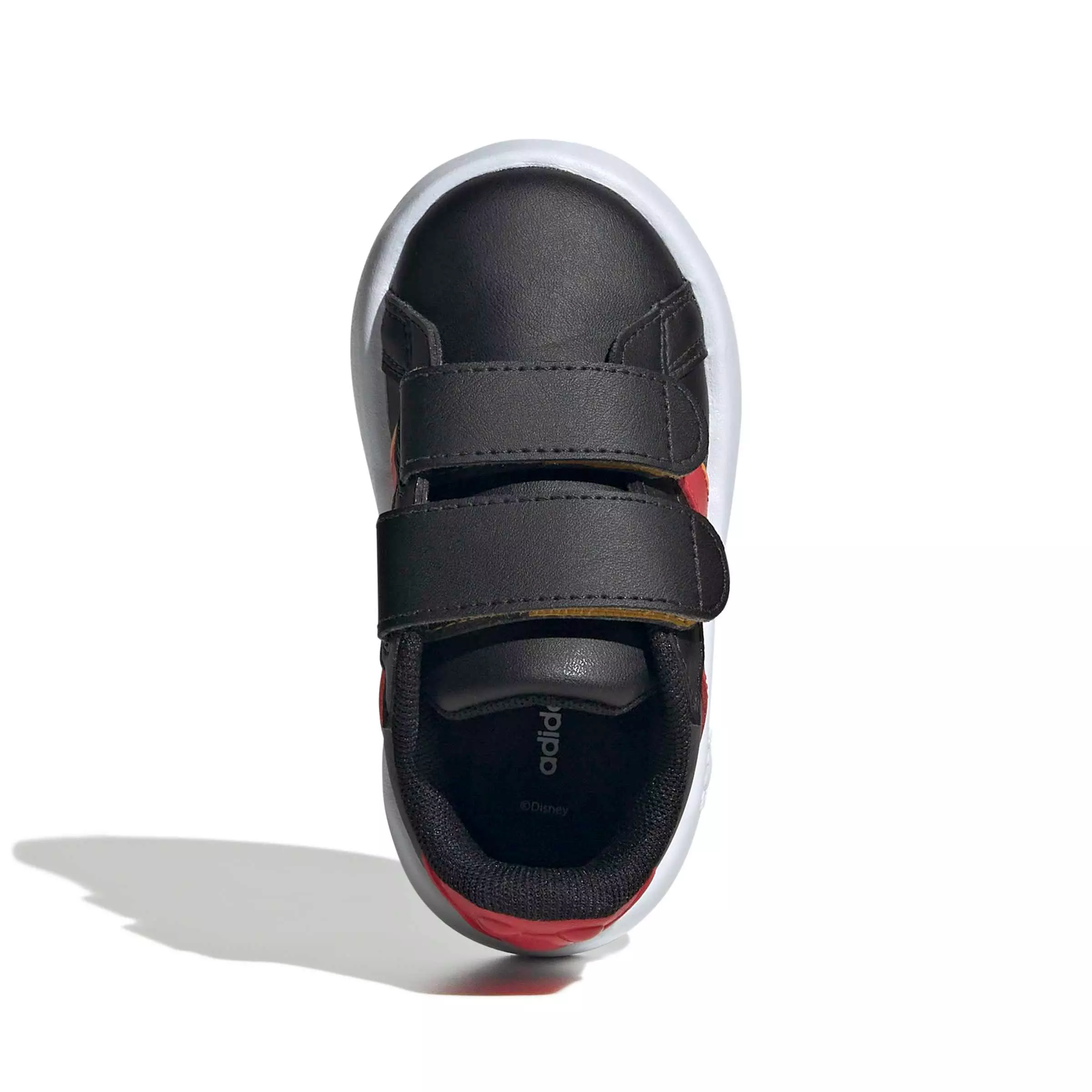 adidas Disney Mickey Mouse Grand Court "Core Black/Pure Ruby/Crew Yellow" Infant Boys' Shoe - BLACK/RUBY/YELLOW