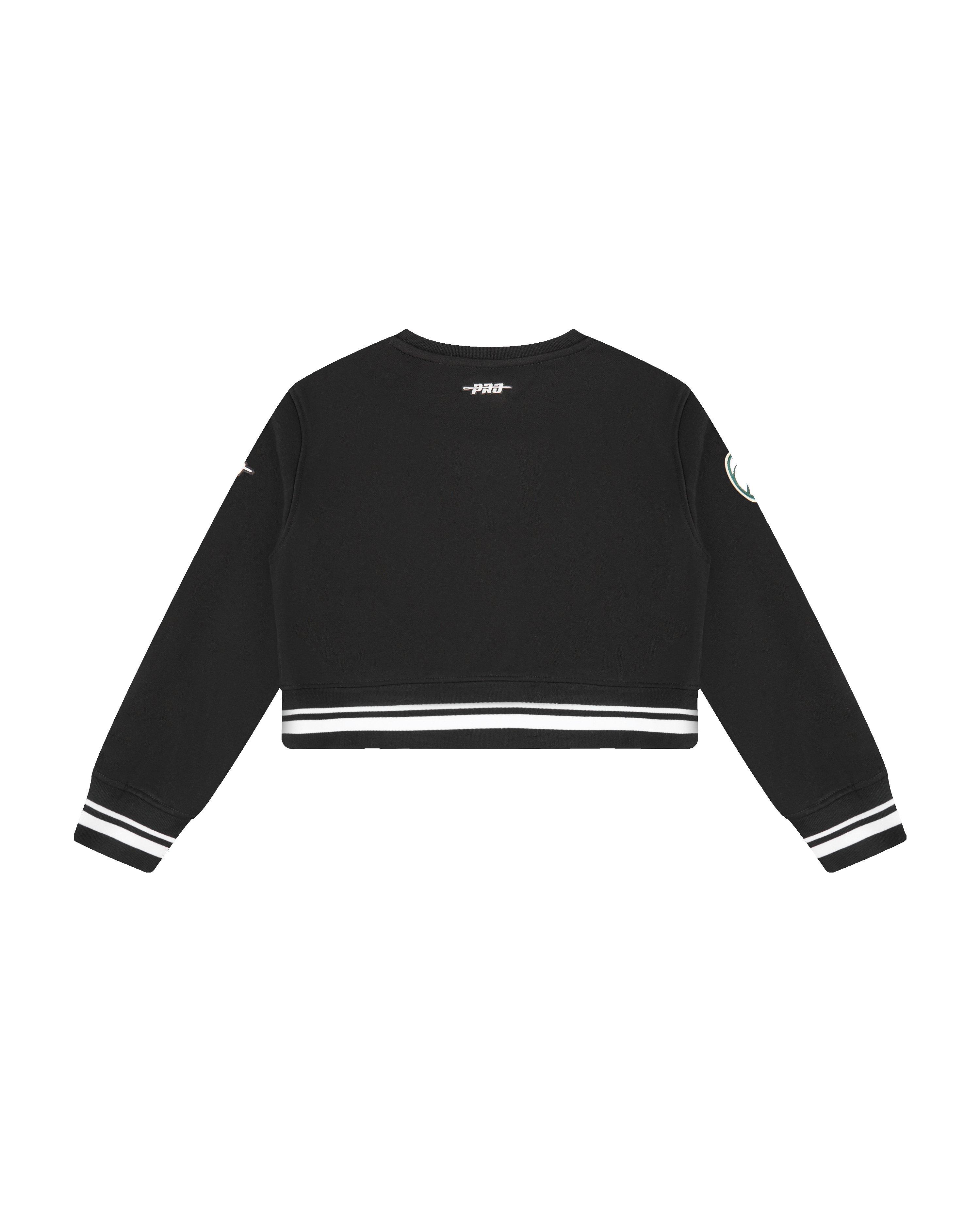 Pro Standard Little Girls' NBA Milwaukee Bucks Retro Classic​​ Sweatshirt -Black - BLACK Thumbnail View 2