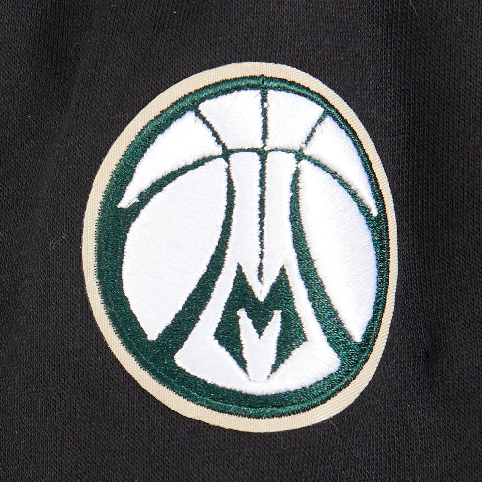 Pro Standard Little Girls' NBA Milwaukee Bucks Retro Classic​​ Sweatshirt -Black - BLACK Thumbnail View 4