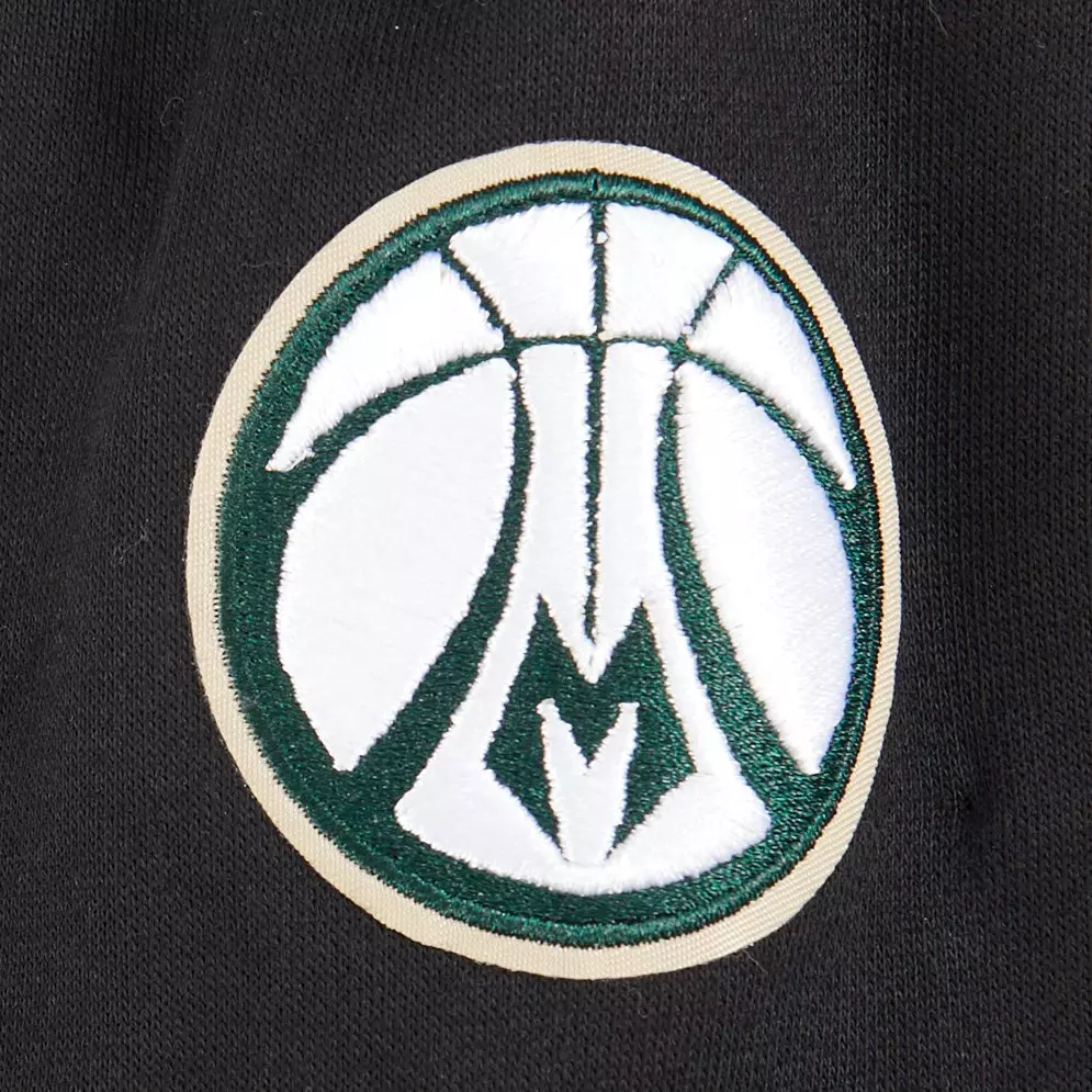 Pro Standard Little Girls' NBA Milwaukee Bucks Retro Classic​​ Sweatshirt -Black - BLACK