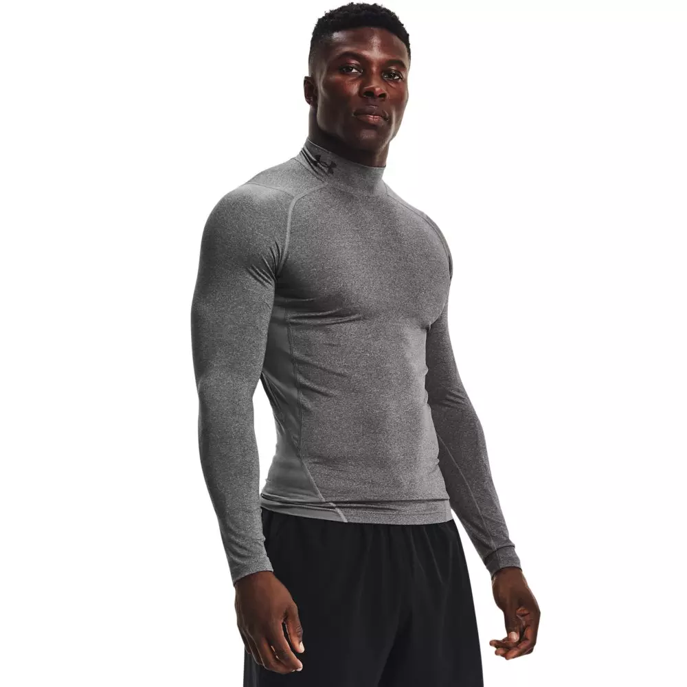 Under Armour Men's HeatGear Mock Neck Long Sleeve Compression Shirt -  Hibbett